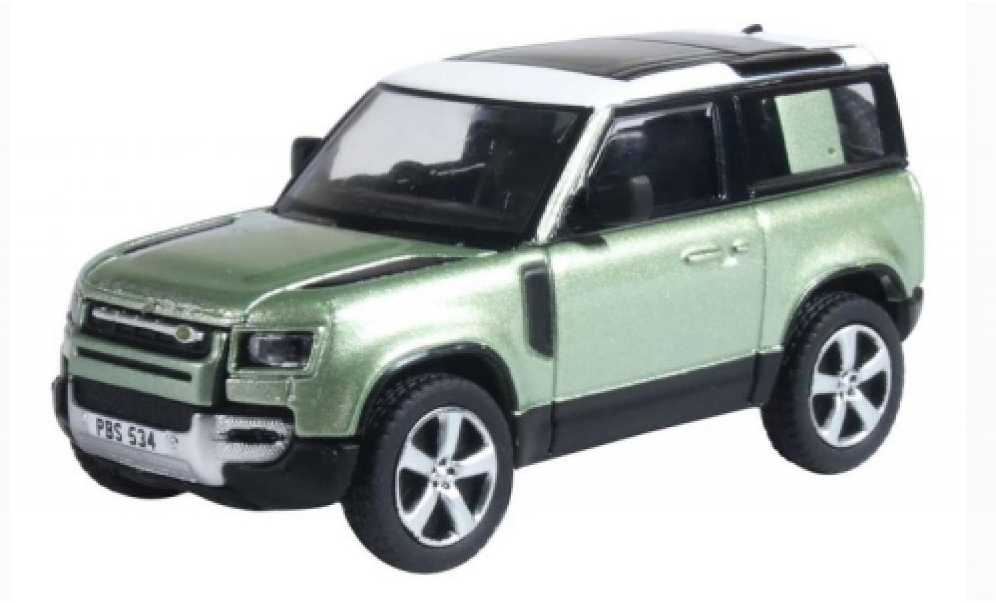 Land Rover Defender 1/76 Oxford 90 (L663) verde/bianco RHD 2020 modellino in miniatura