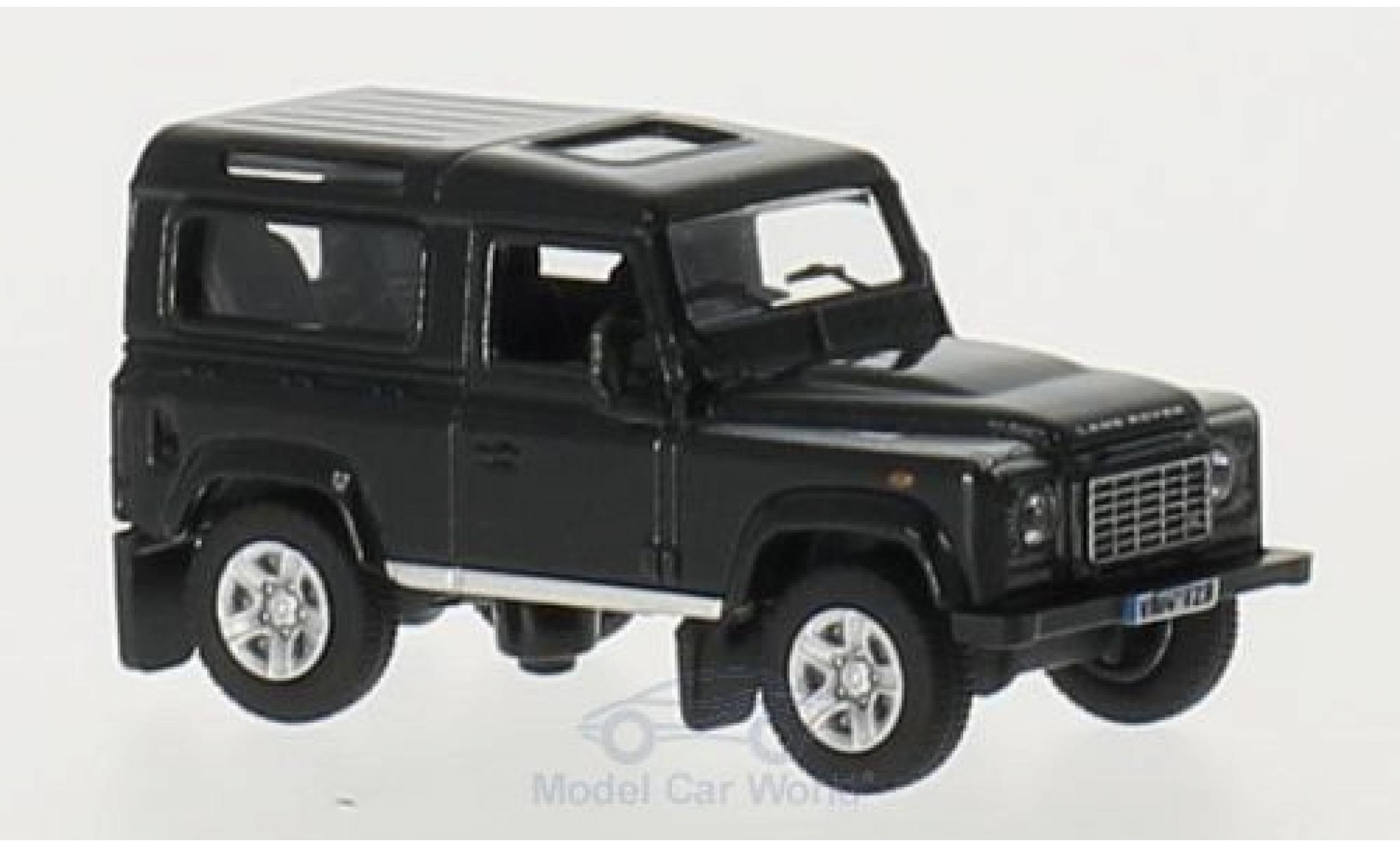 Land Rover Defender 1/76 Oxford 90 nero RHD Station Wagon modellino in miniatura