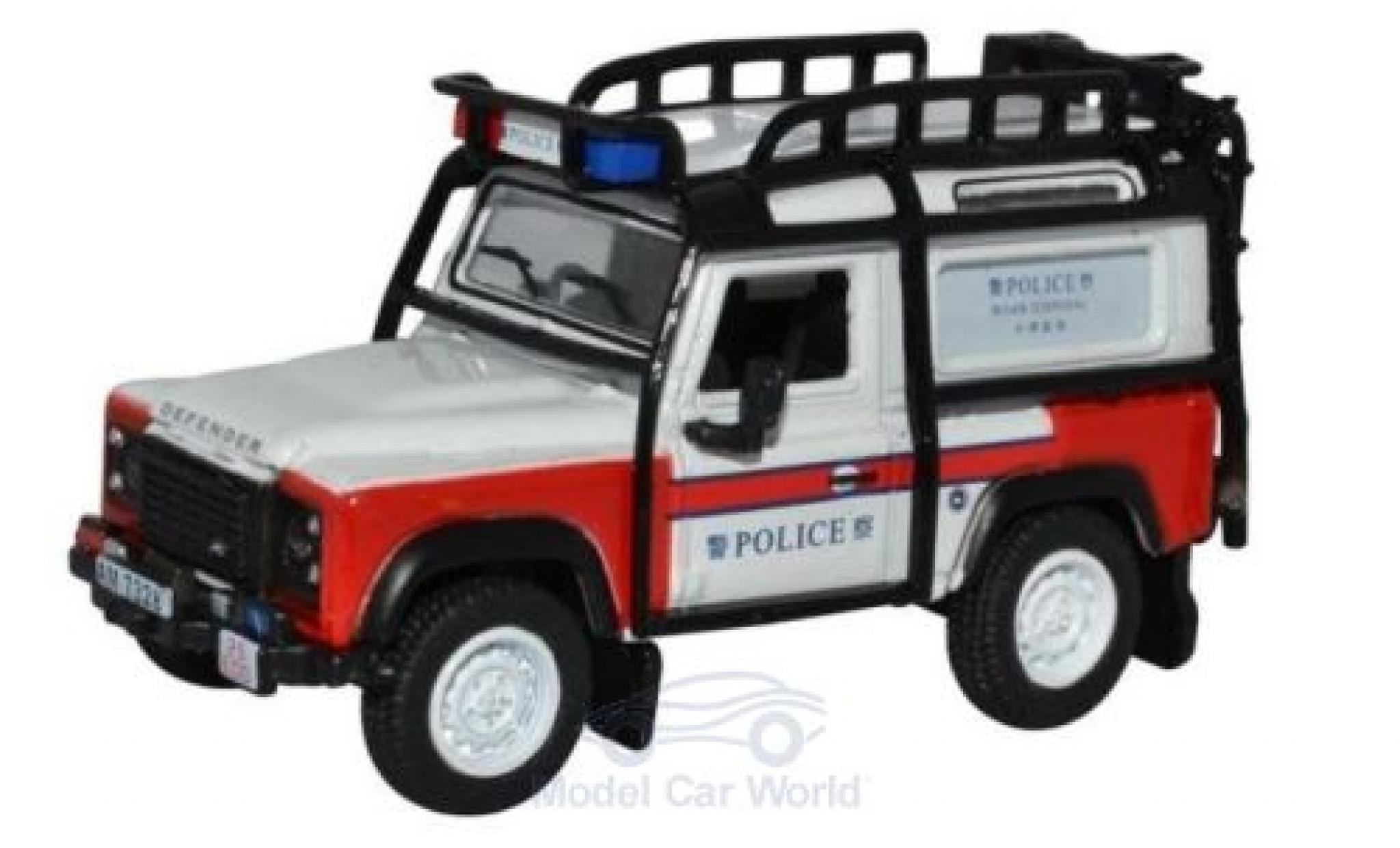 Land Rover Defender 1/76 Oxford 90 Station Wagon Metropolitan Police modellino in miniatura