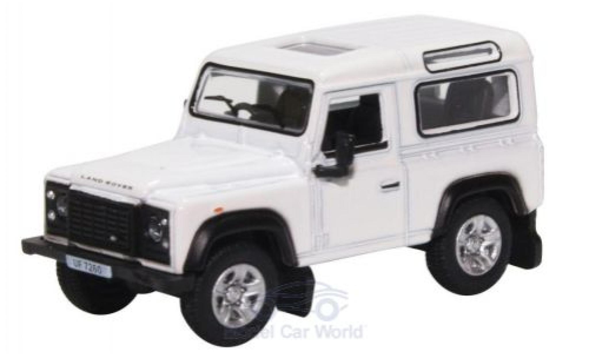 Land Rover Defender 1/76 Oxford 90 Station Wagon bianco modellino in miniatura