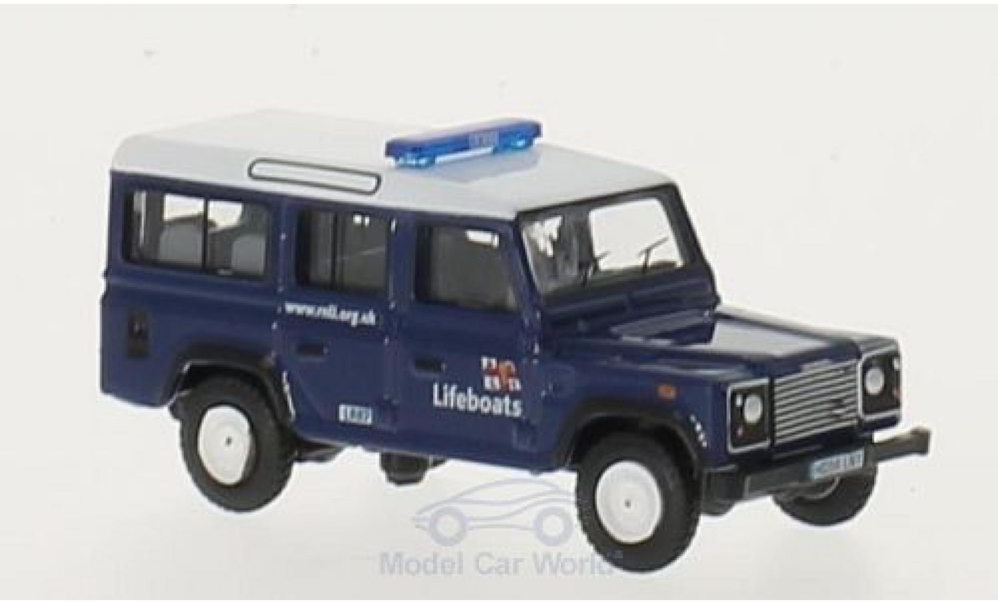Land Rover Defender 1/76 Oxford Station Wagon RHD RNLI modellino in miniatura