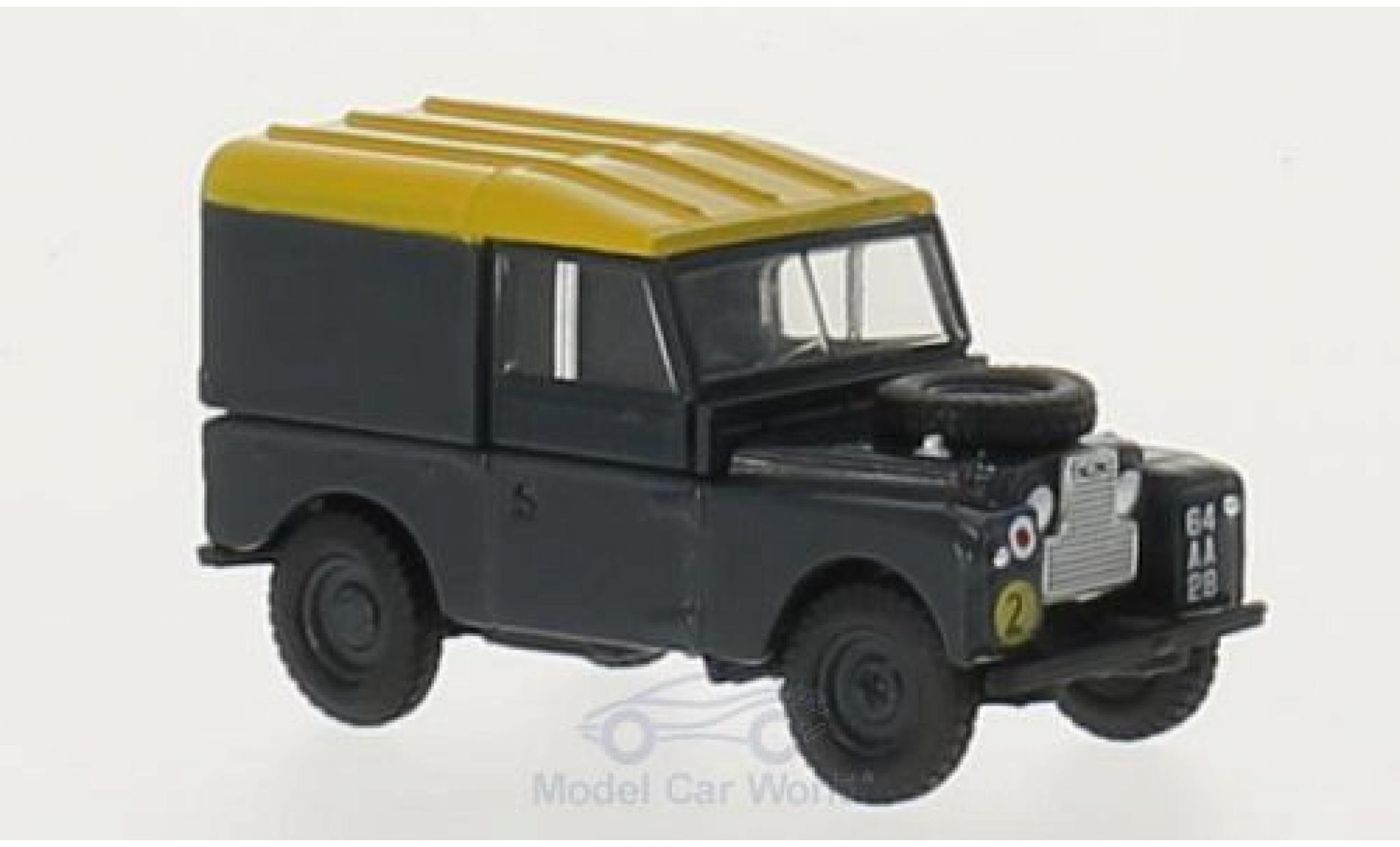 Land Rover Series 1 1/76 Oxford 88 Hard Back blu/giallo RHD RAF modellino in miniatura