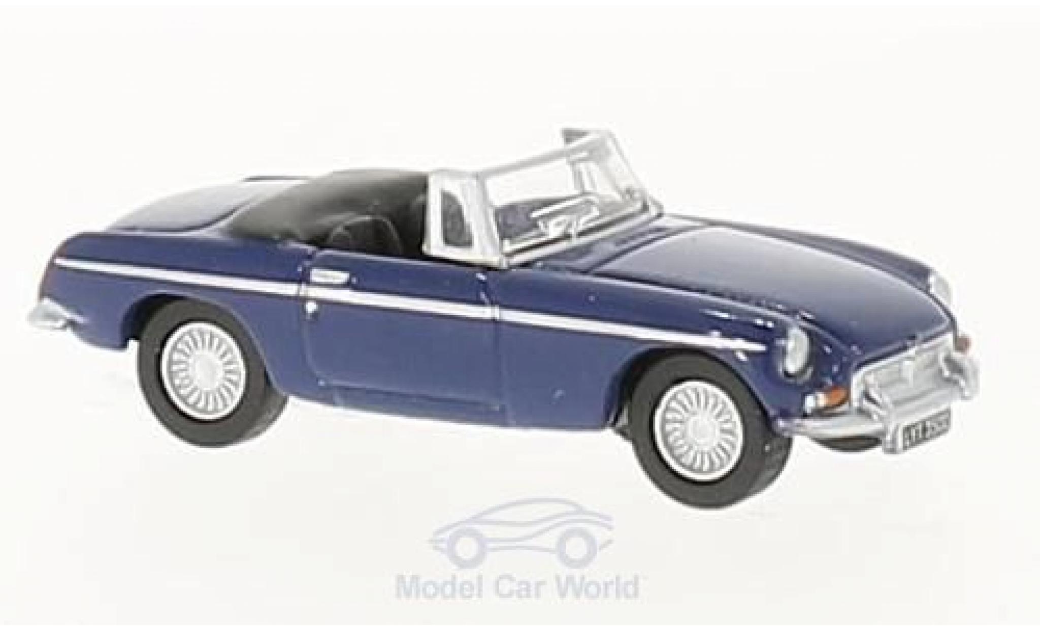 MG B 1/76 Oxford Roadster blu RHD modellino in miniatura