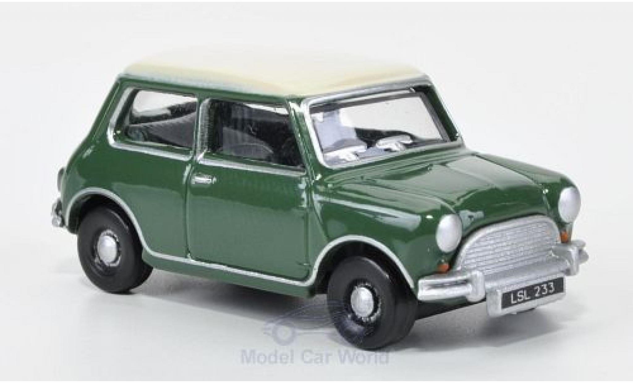 Mini Cooper S 1/76 Oxford verde/bianco 1965 modellino in miniatura