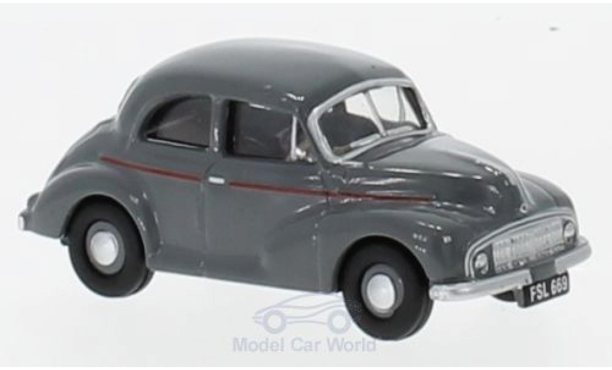 Morris Minor 1/76 Oxford Saloon grigio modellino in miniatura