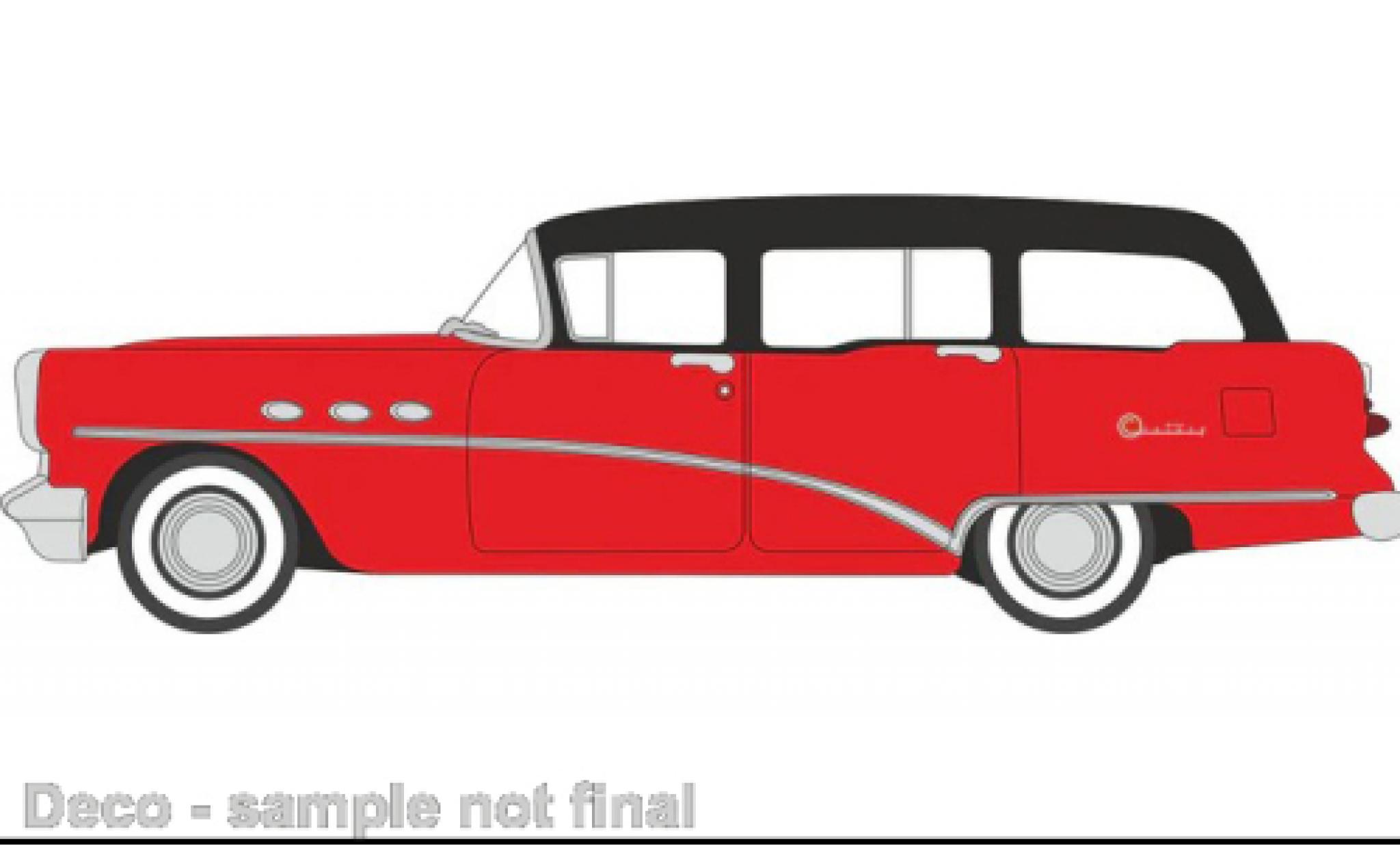 Buick Century 1/87 Oxford Estate rosso/nero 1954 modellino in miniatura