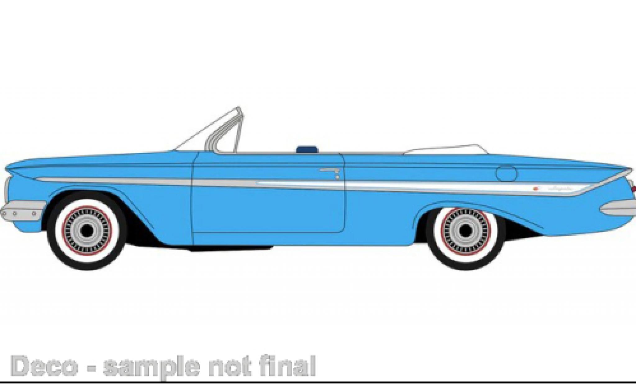 Chevrolet Impala 1/87 Oxford Convertibile blu/bianco 1961 modellino in miniatura