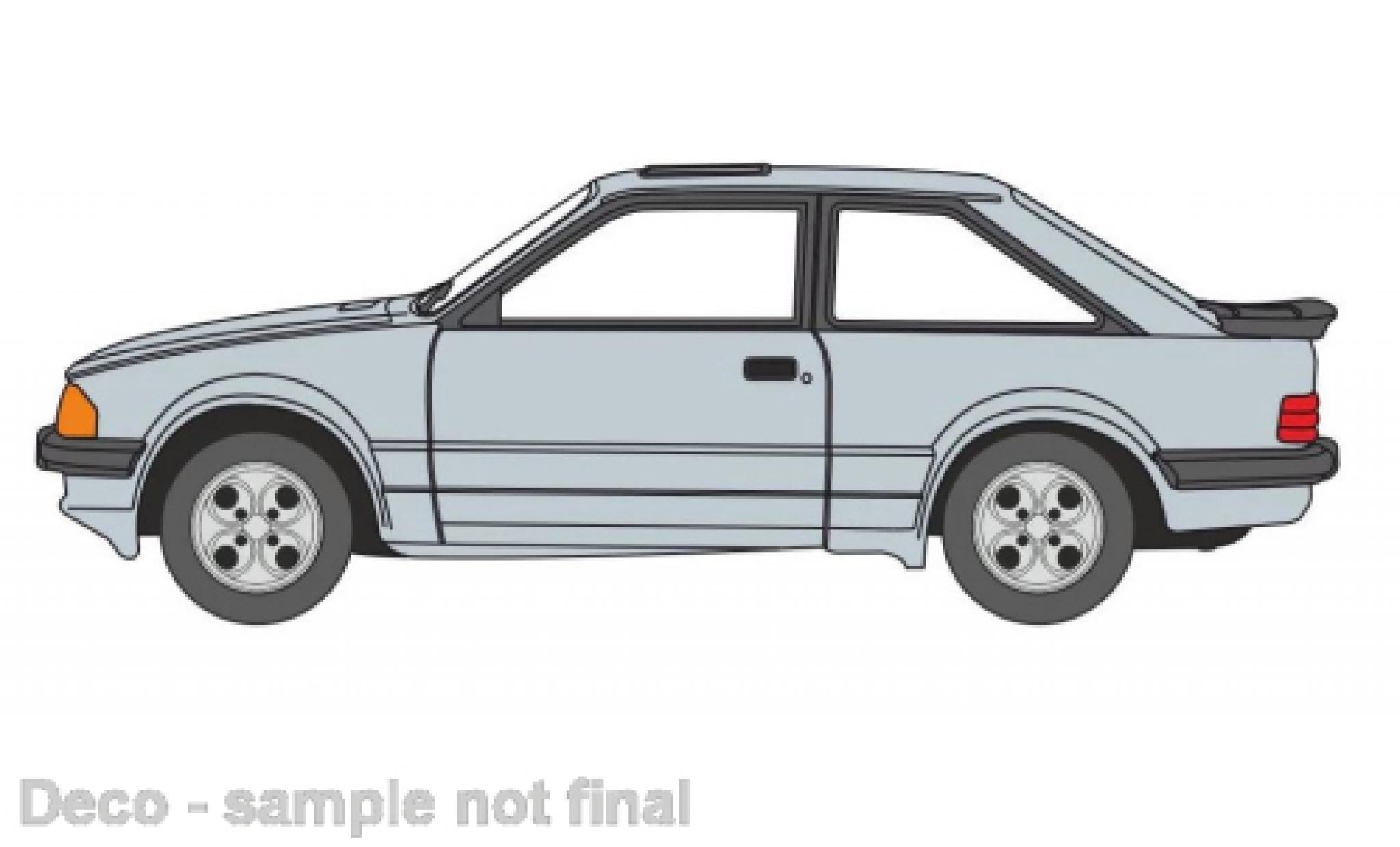 Ford Escort 1/76 Oxford MK III XR3i metallise grigio 1981 modellino in miniatura