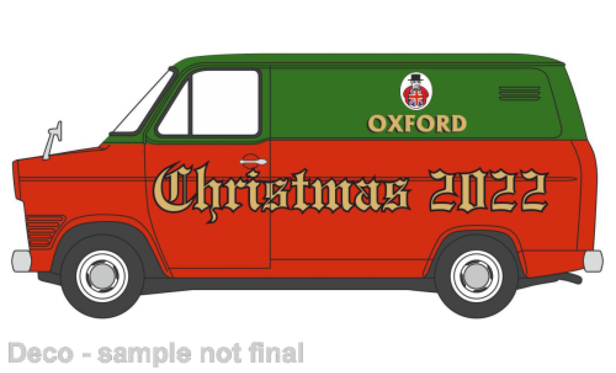Ford Transit 1/76 Oxford MkI Xmas 2022 modellino in miniatura