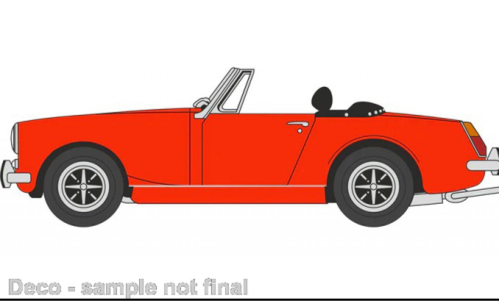 MG Midget 1/76 Oxford MkIII orange modellino in miniatura
