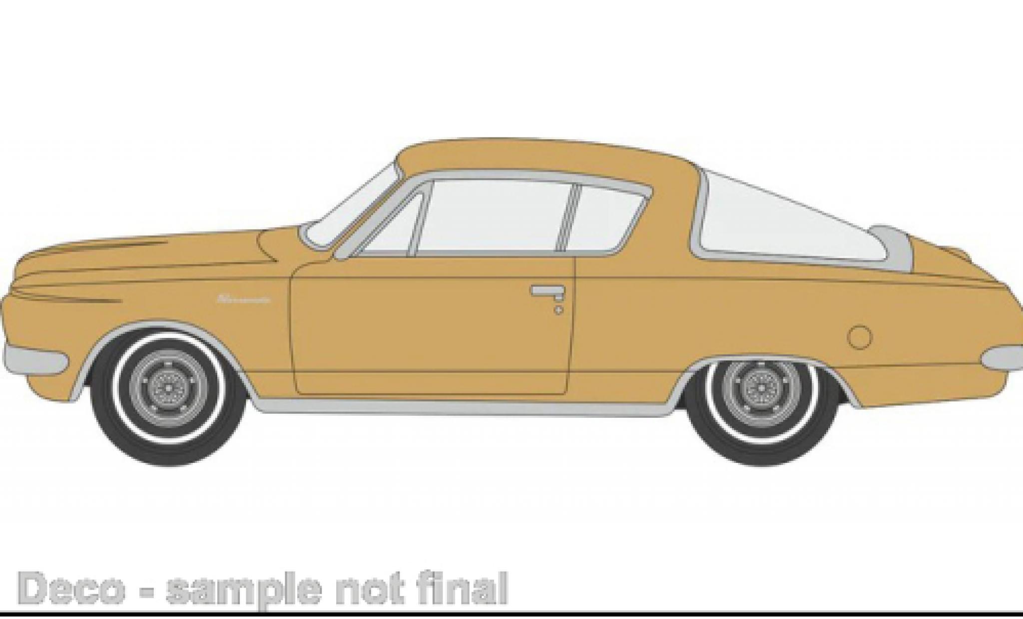 Plymouth Barracuda 1/87 Oxford gold 1965 modellino in miniatura