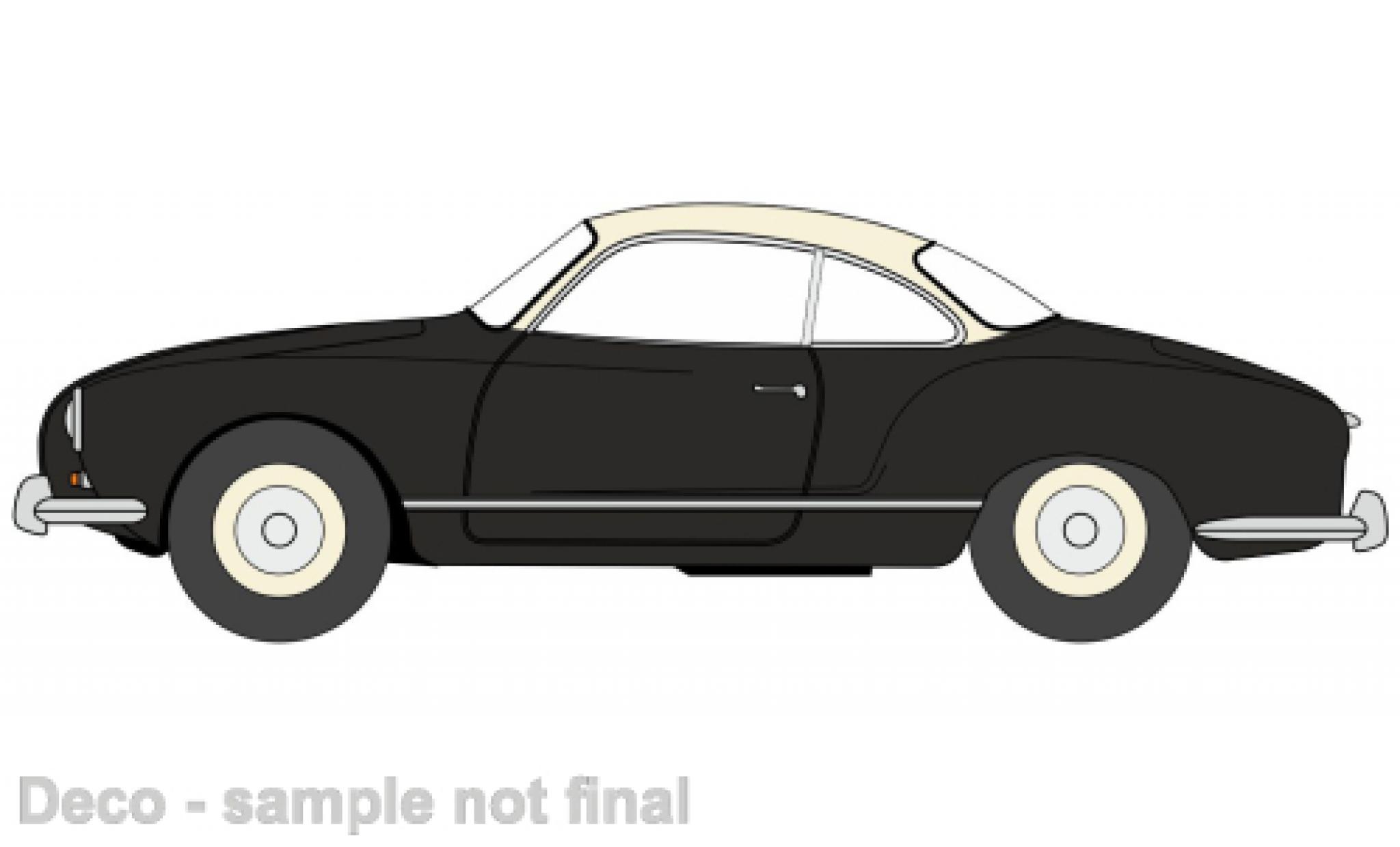 Volkswagen Karmann 1/76 Oxford Ghia nero/bianco modellino in miniatura