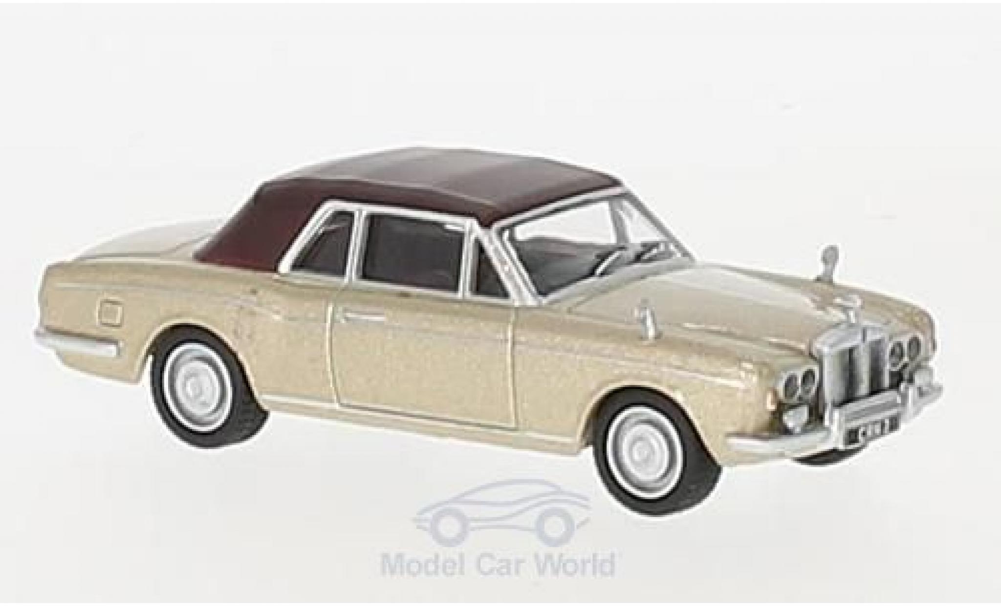 Rolls Royce Corniche 1/76 Oxford Convertibile gold/marroneee RHD modellino in miniatura