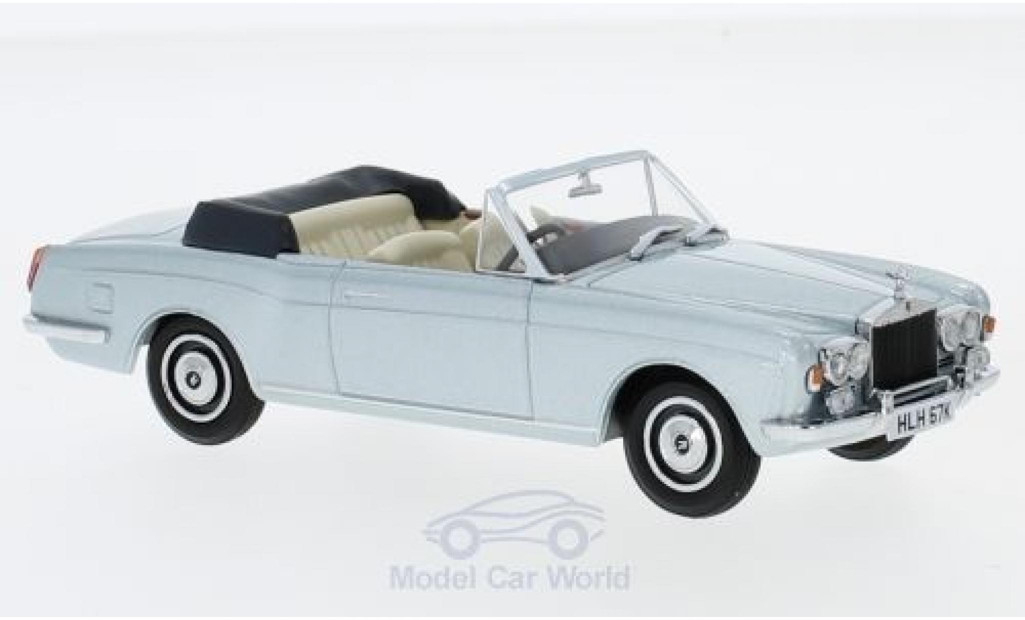 Rolls Royce Corniche 1/43 Oxford Convertibile metallico blu RHD modellino in miniatura