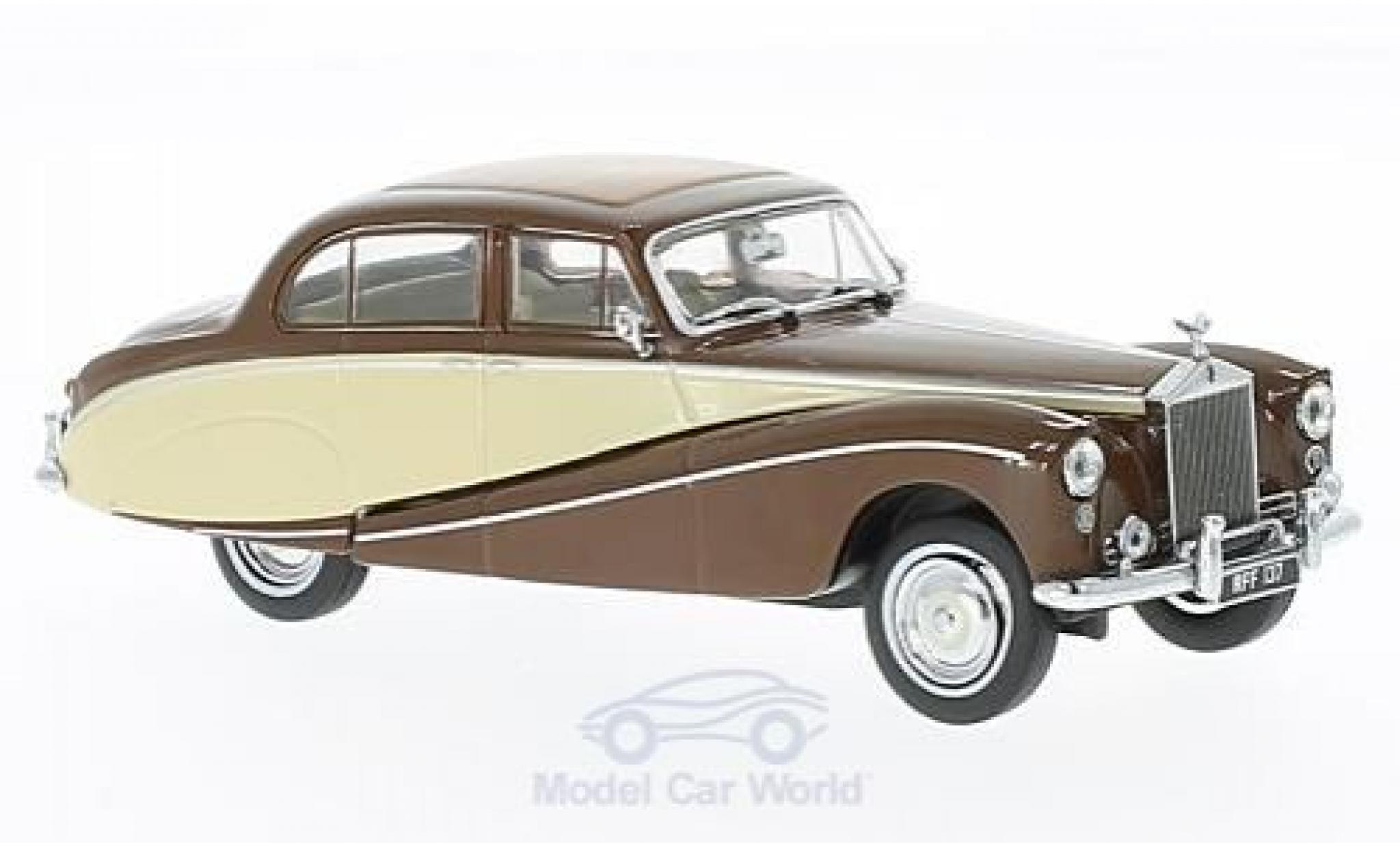 Rolls Royce Silver Cloud 1/43 Oxford Hooper Empress marroneee/beige RHD modellino in miniatura