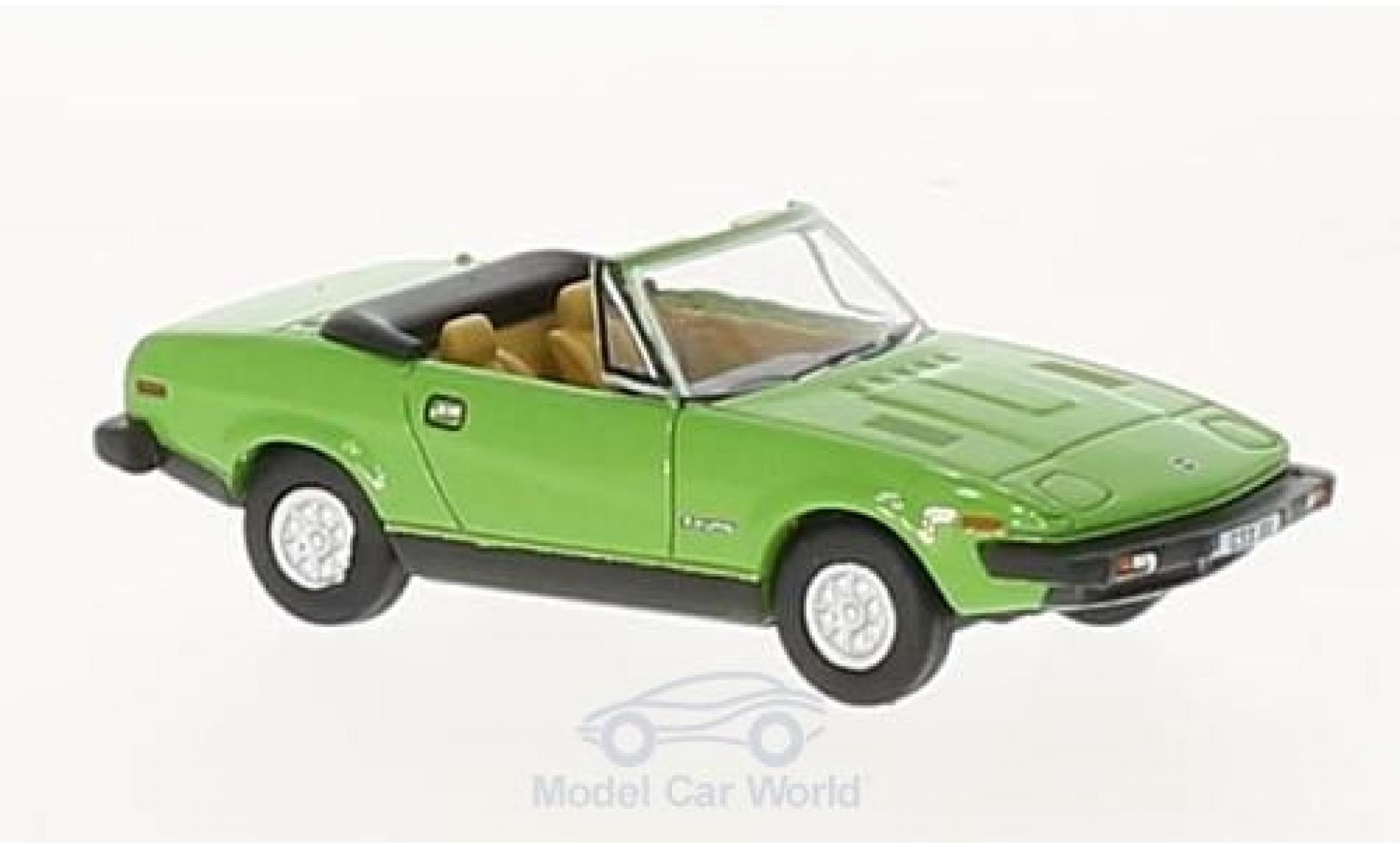 Triumph TR7 1/76 Oxford Convertibile verde modellino in miniatura