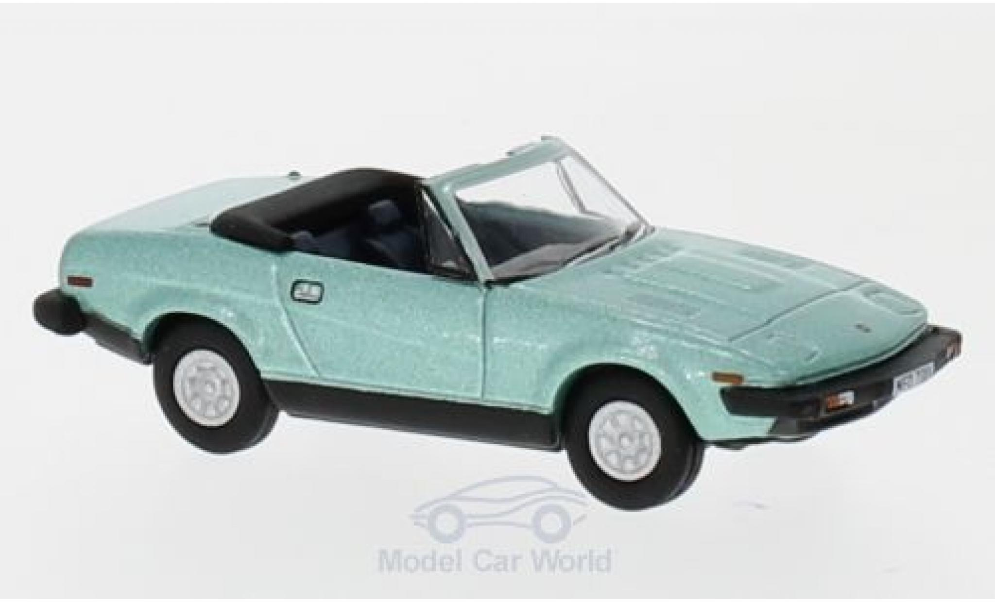 Triumph TR7 1/76 Oxford Convertibile metallico türkis modellino in miniatura
