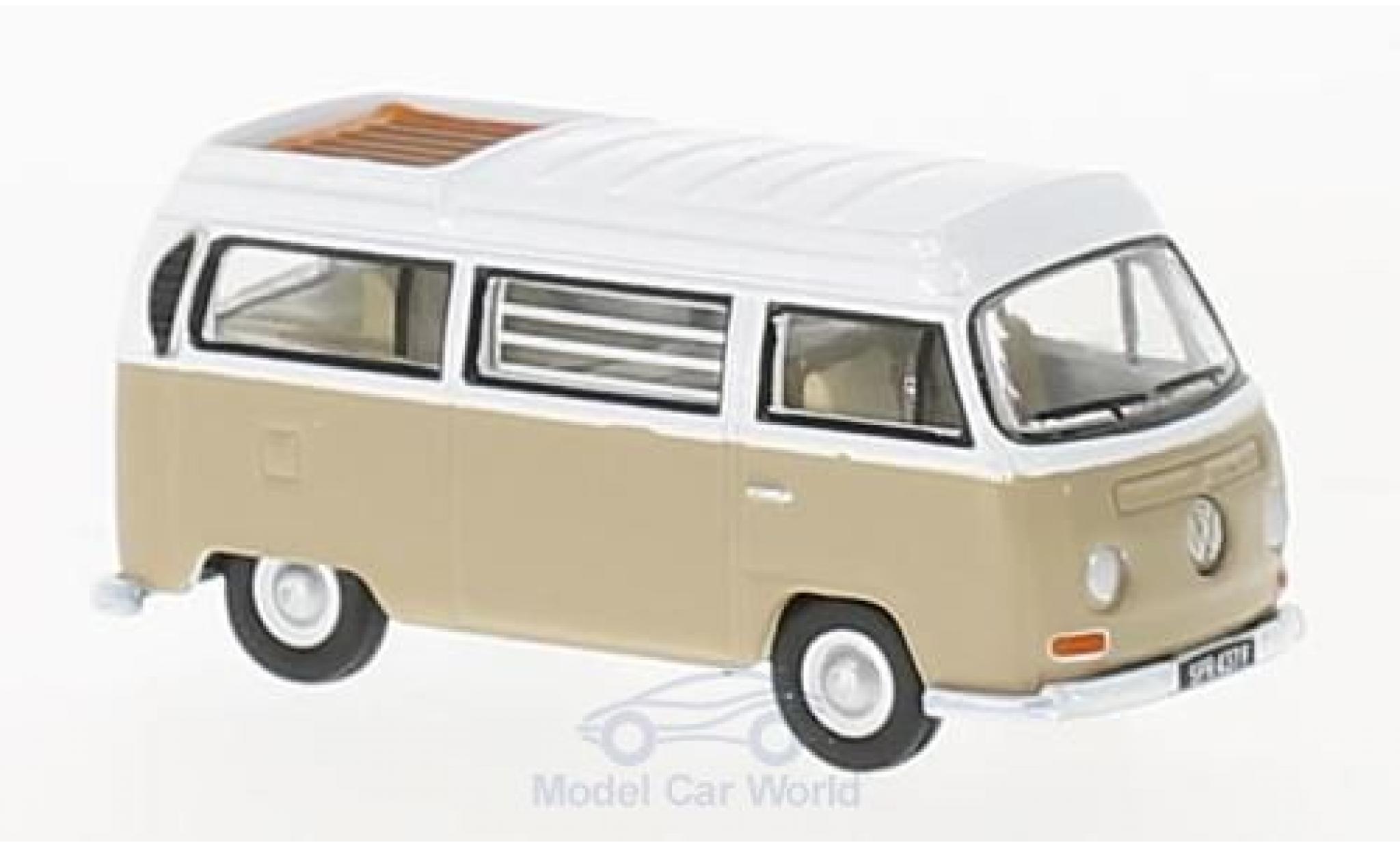 Volkswagen T2 B 1/76 Oxford Bay Window Camper beige/bianco modellino in miniatura