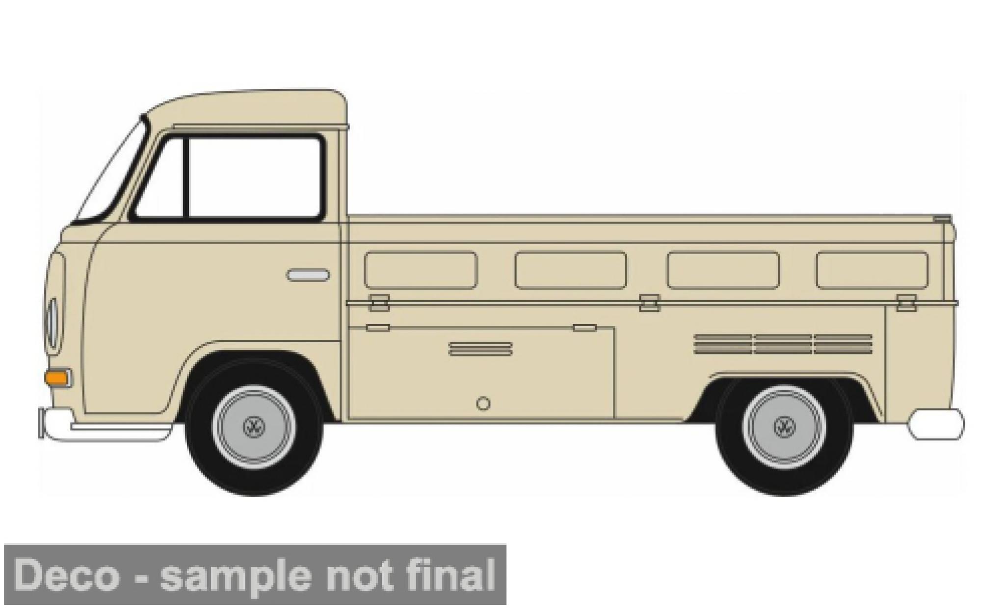 Volkswagen T2 1/76 Oxford Pick Up beige 1:76 modellino in miniatura