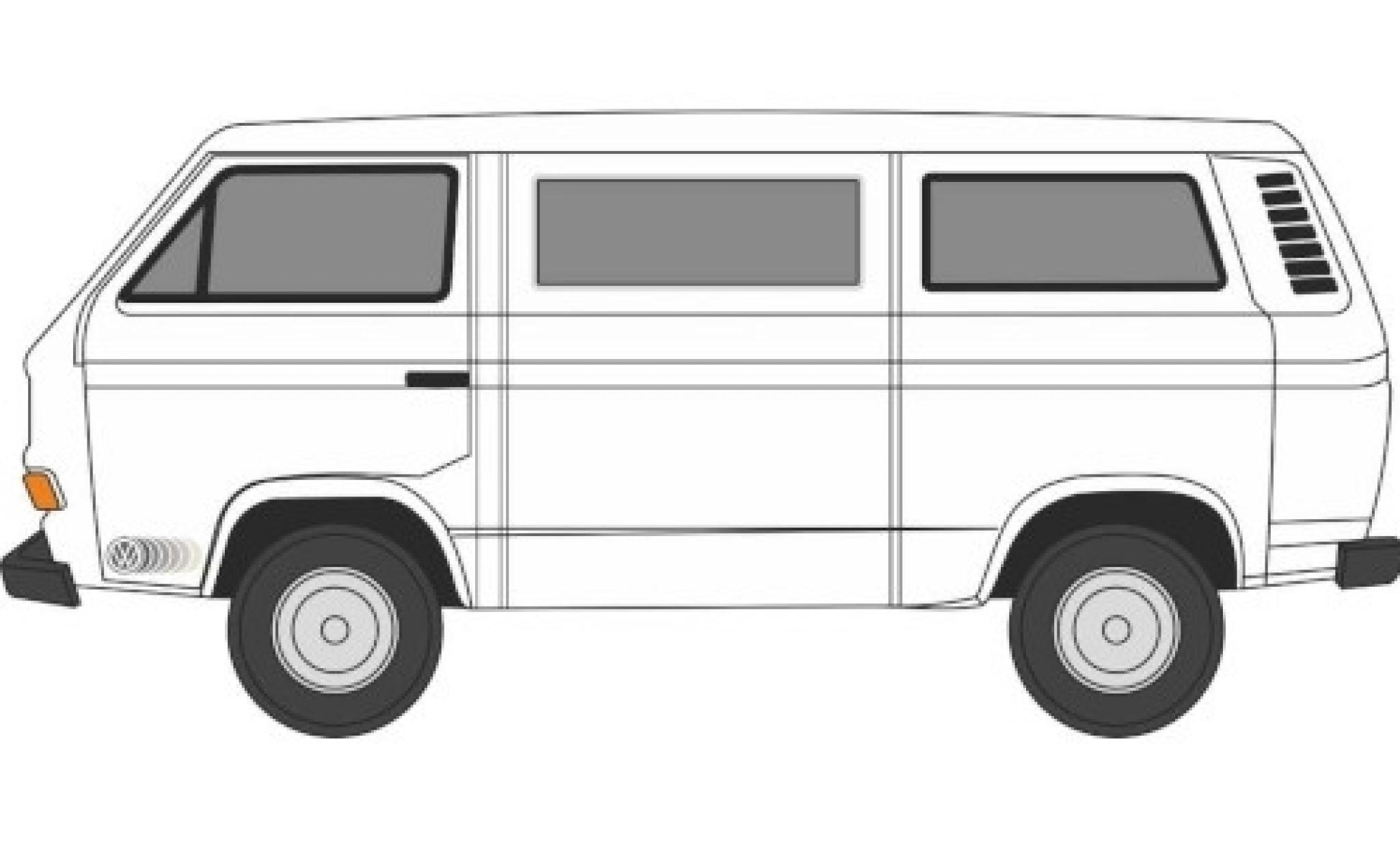 Volkswagen T3 1/76 Oxford bianco/Dekor RHD modellino in miniatura