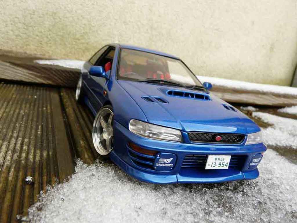 Subaru Impreza WRX Type R 1/18 Autoart WRX Type R gt turbo sti blu tuning modellino in miniatura