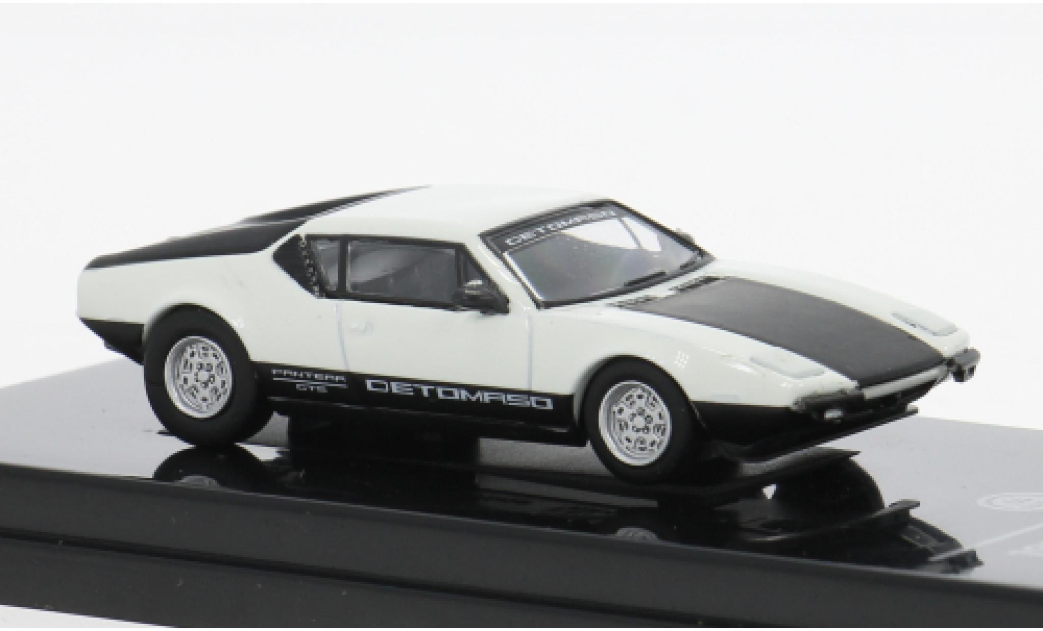 De Tomaso Pantera Para64 weiss/schwarz 1972 1:64 modellino in miniatura