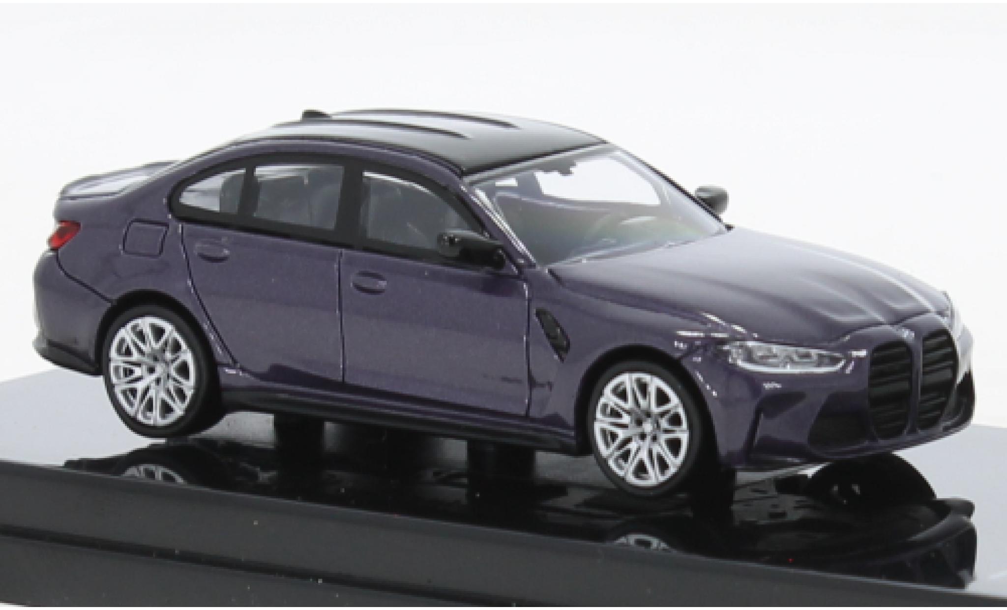 Bmw M3 1/64 Para64 (G80) metallise porpora/nero 2020 modellino in miniatura