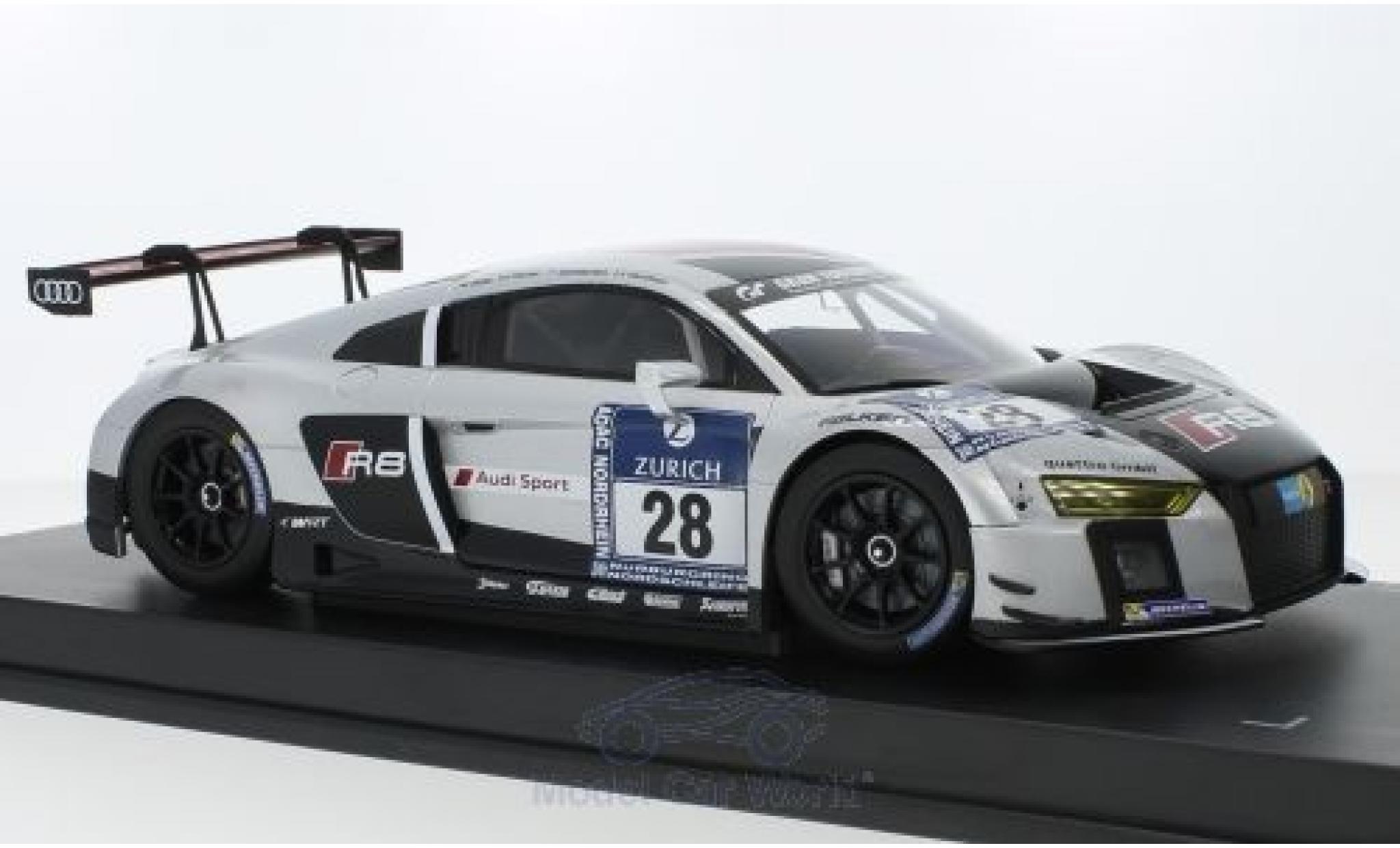 Audi R8 1/18 Paragon LMS No.28 Belgian Club Team WRT 24h Nürburgring 2015 C.Mies/E.Sandström/N.Müller/L.Vanthoor modellino in miniatura