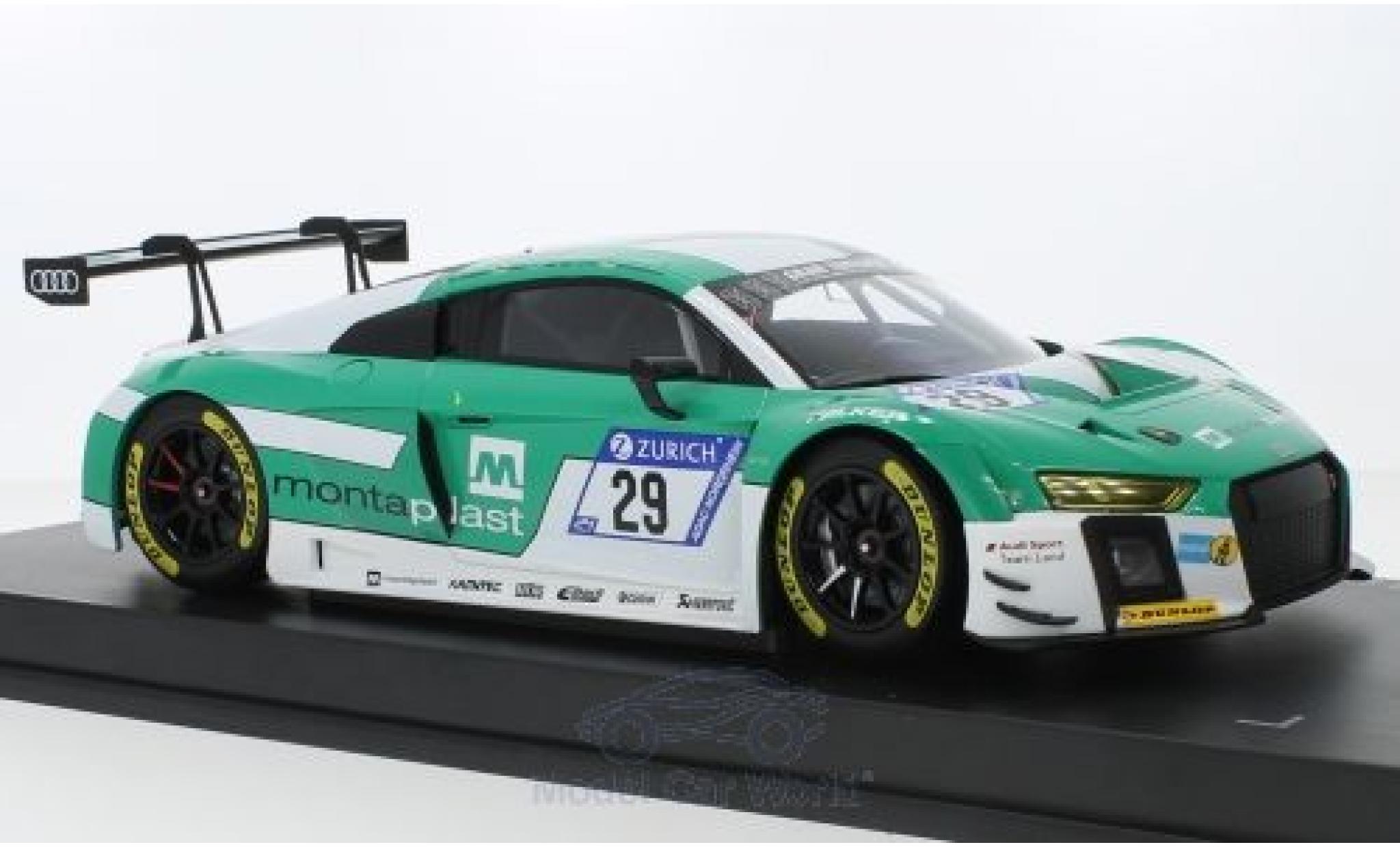 Audi R8 1/18 Paragon LMS No.29 Montaplast / Land-Motorsports 24h Nürburgring 2017 M.Winkelhock/C.Mies/C.de Phillippi/K.van der Linde modellino in miniatura