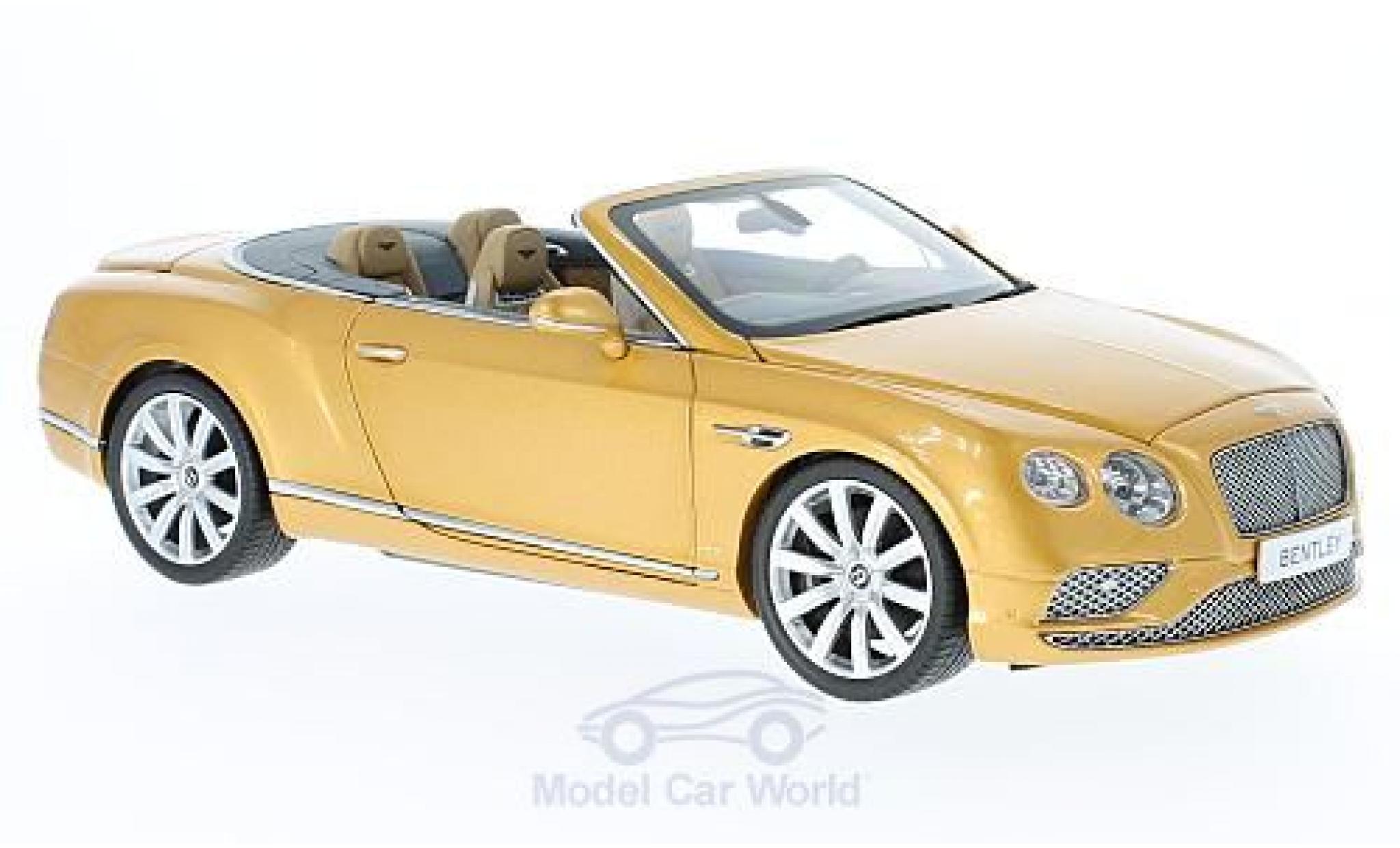 Bentley Continental T 1/18 Paragon GT Convertibile gold 2016 modellino in miniatura
