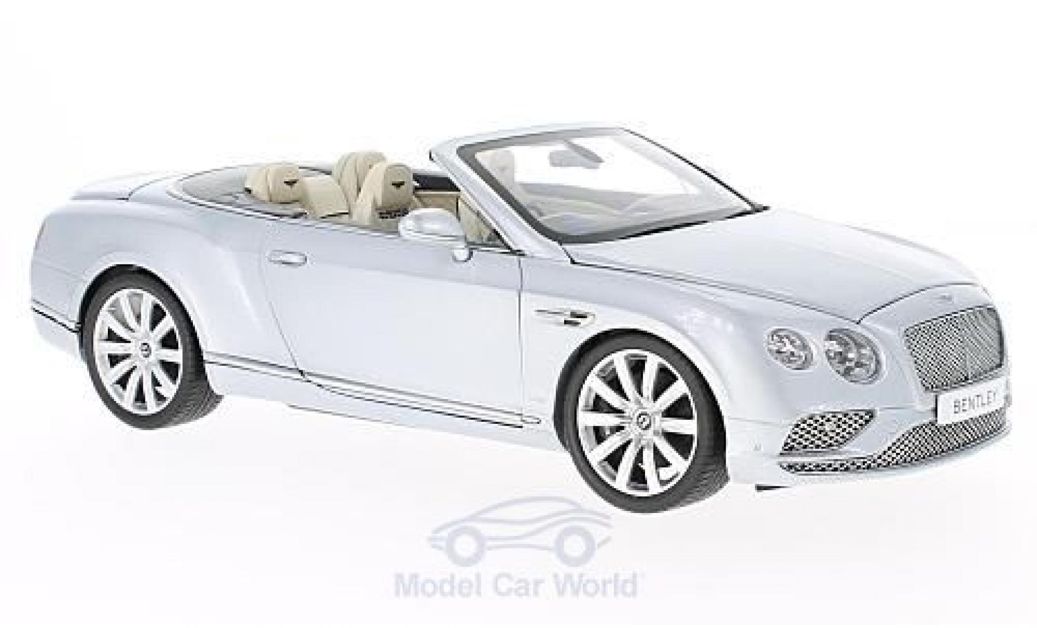 Bentley Continental T 1/18 Paragon GT Convertibile grigio RHD 2016 modellino in miniatura