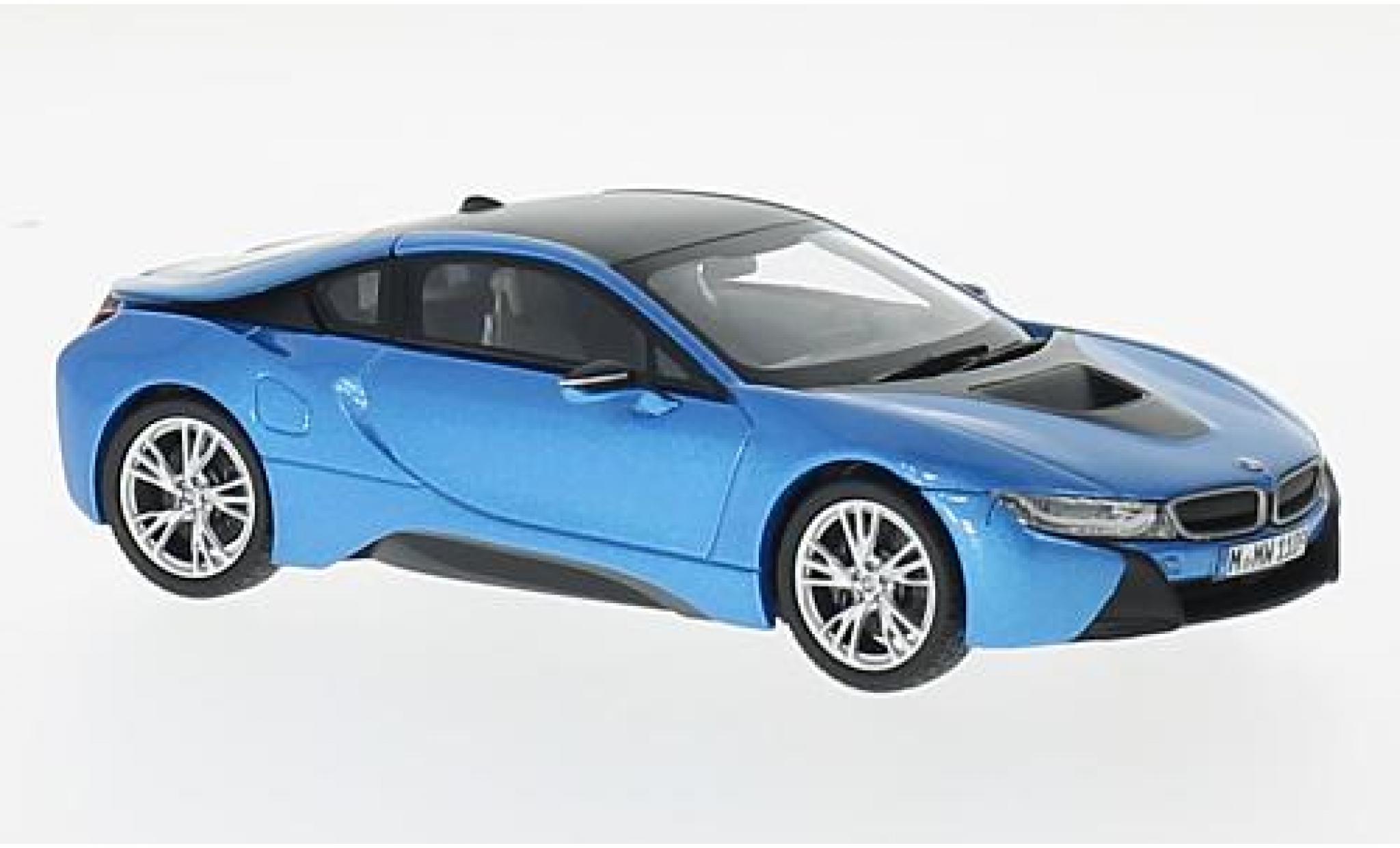 Bmw i8 1/43 Paragon metallico blu/grigio modellino in miniatura