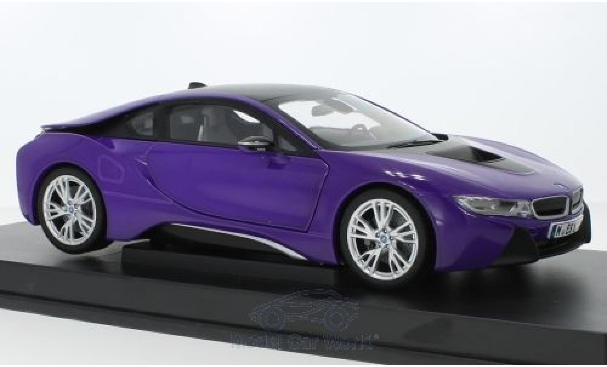 Bmw i8 1/18 Paragon porpora modellino in miniatura