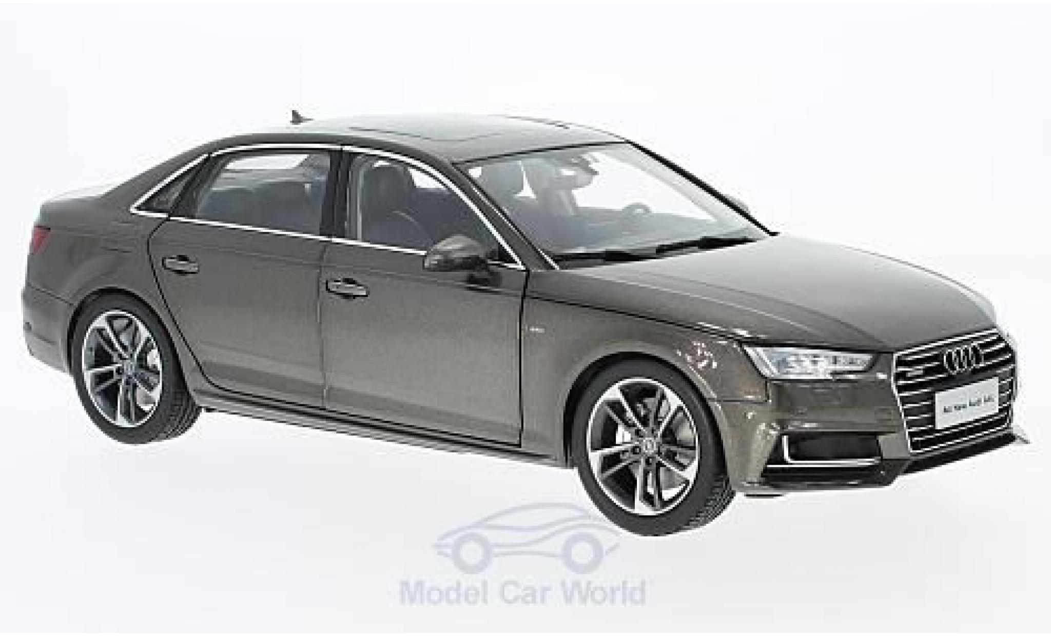 Audi A4 1/18 Paudi L marroneee 2017 ohne Vitrine modellino in miniatura
