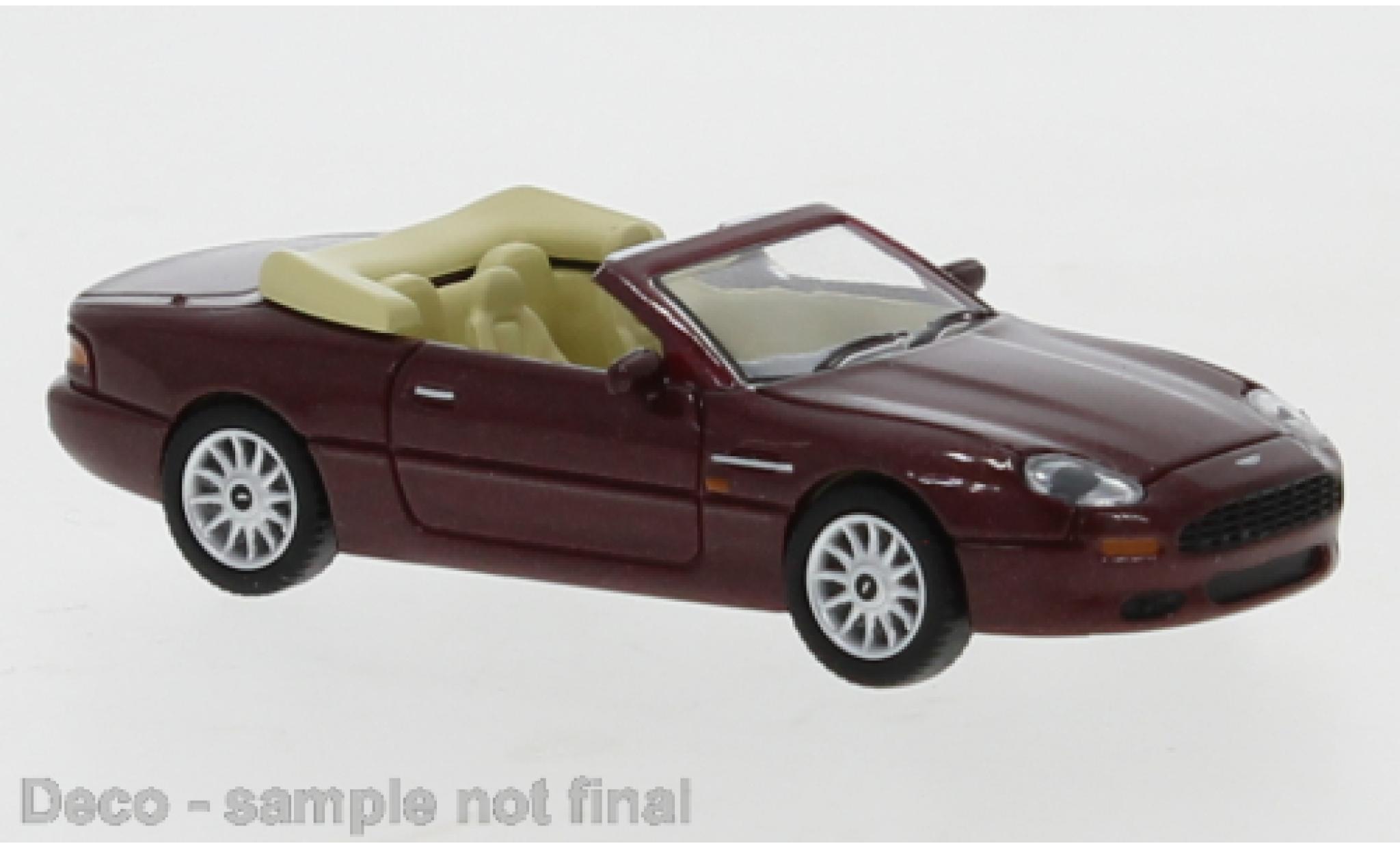 Aston Martin DB7 1/87 PCX87 Volante metallico rosso RHD 1994 modellino in miniatura
