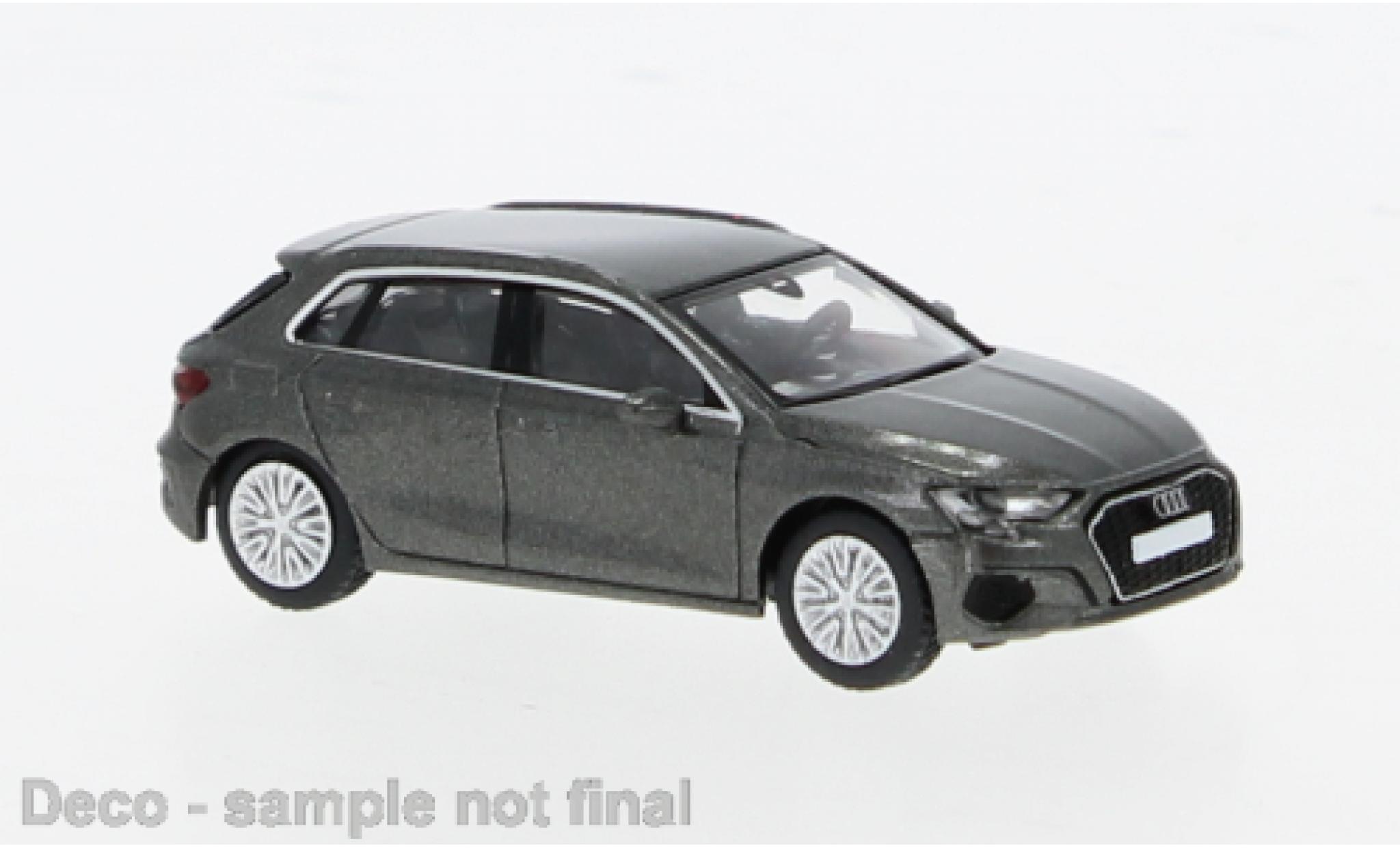 Audi A3 1/87 PCX87 (8Y) metallise grau 2022 1:87 modellino in miniatura