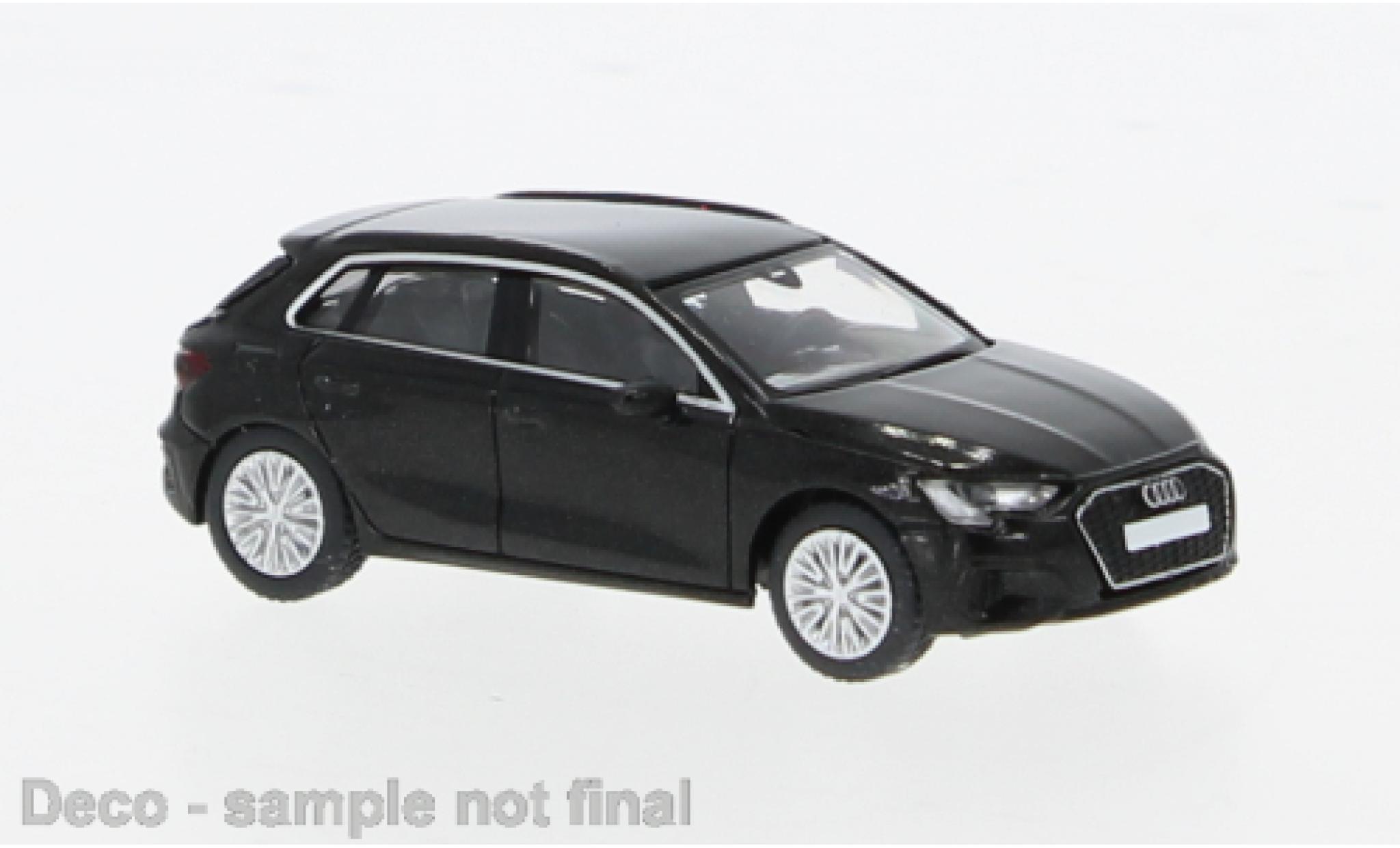 Audi A3 1/87 PCX87 (8Y) metallise schwarz 2022 1:87 modellino in miniatura