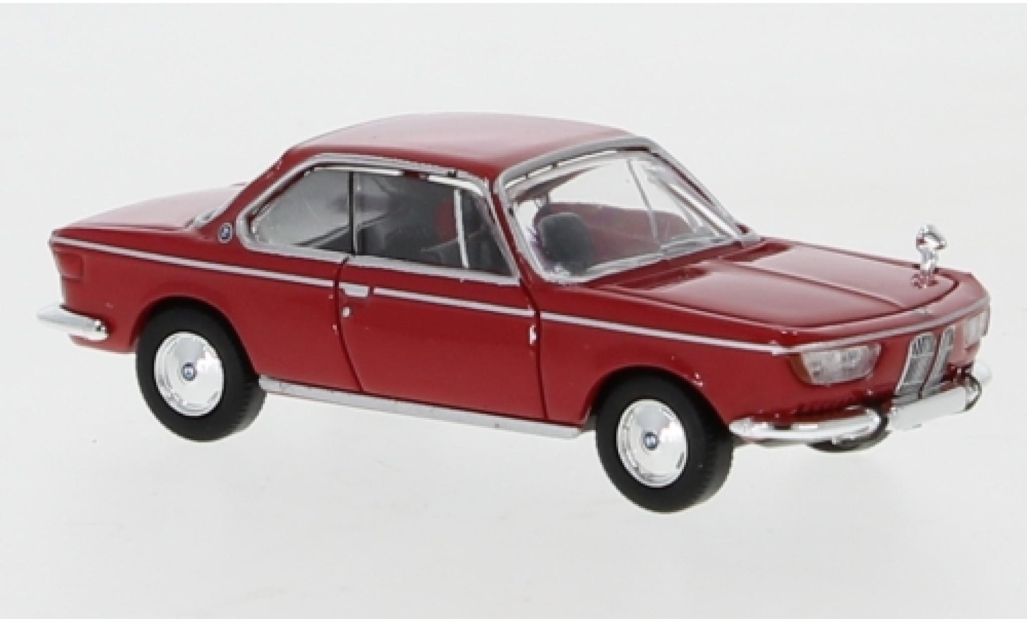 Bmw 2000 1/87 PCX87 CS rosso 1965 modellino in miniatura