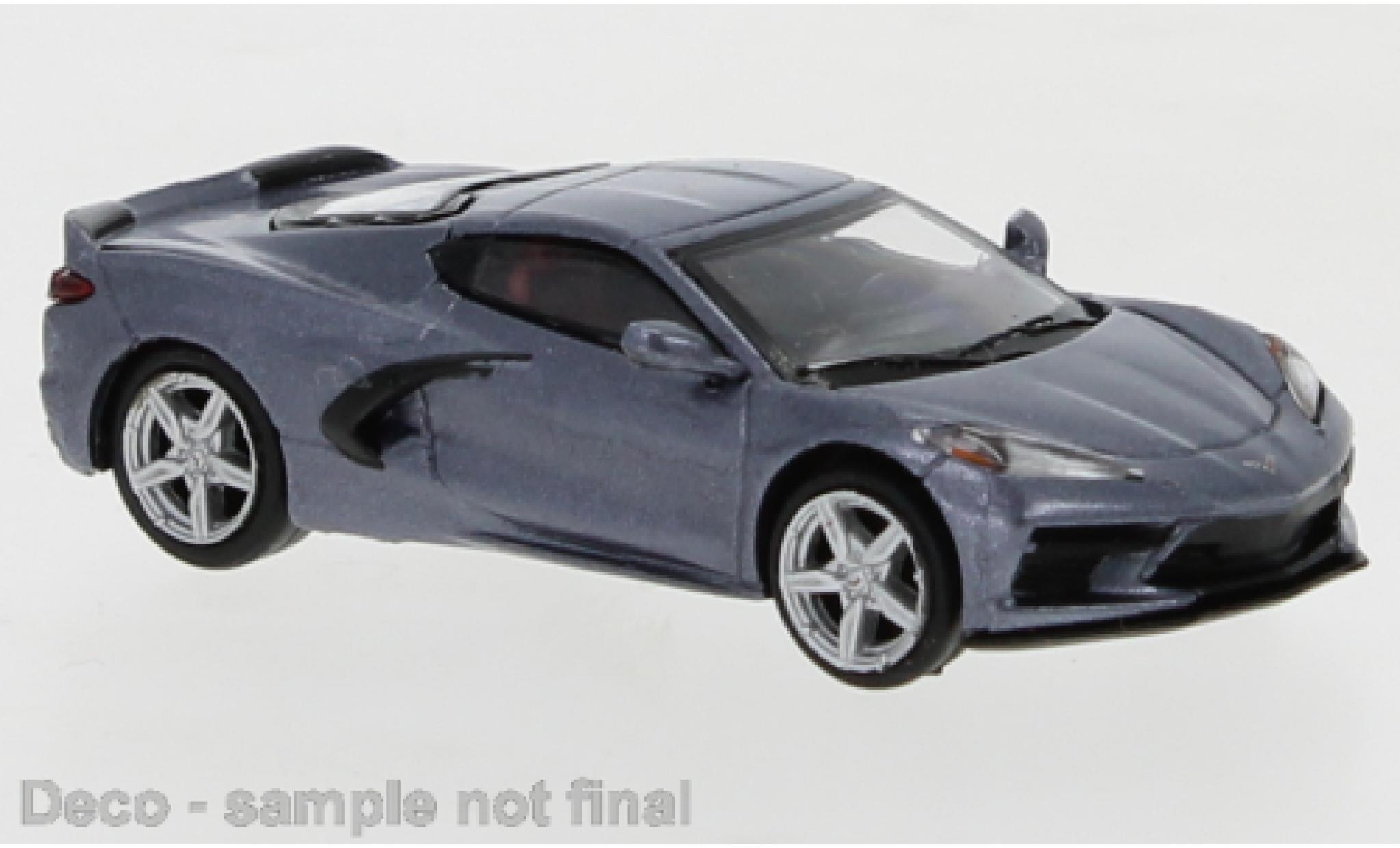Chevrolet Corvette 1/87 PCX87 C8 metallico grigio 2020 modellino in miniatura