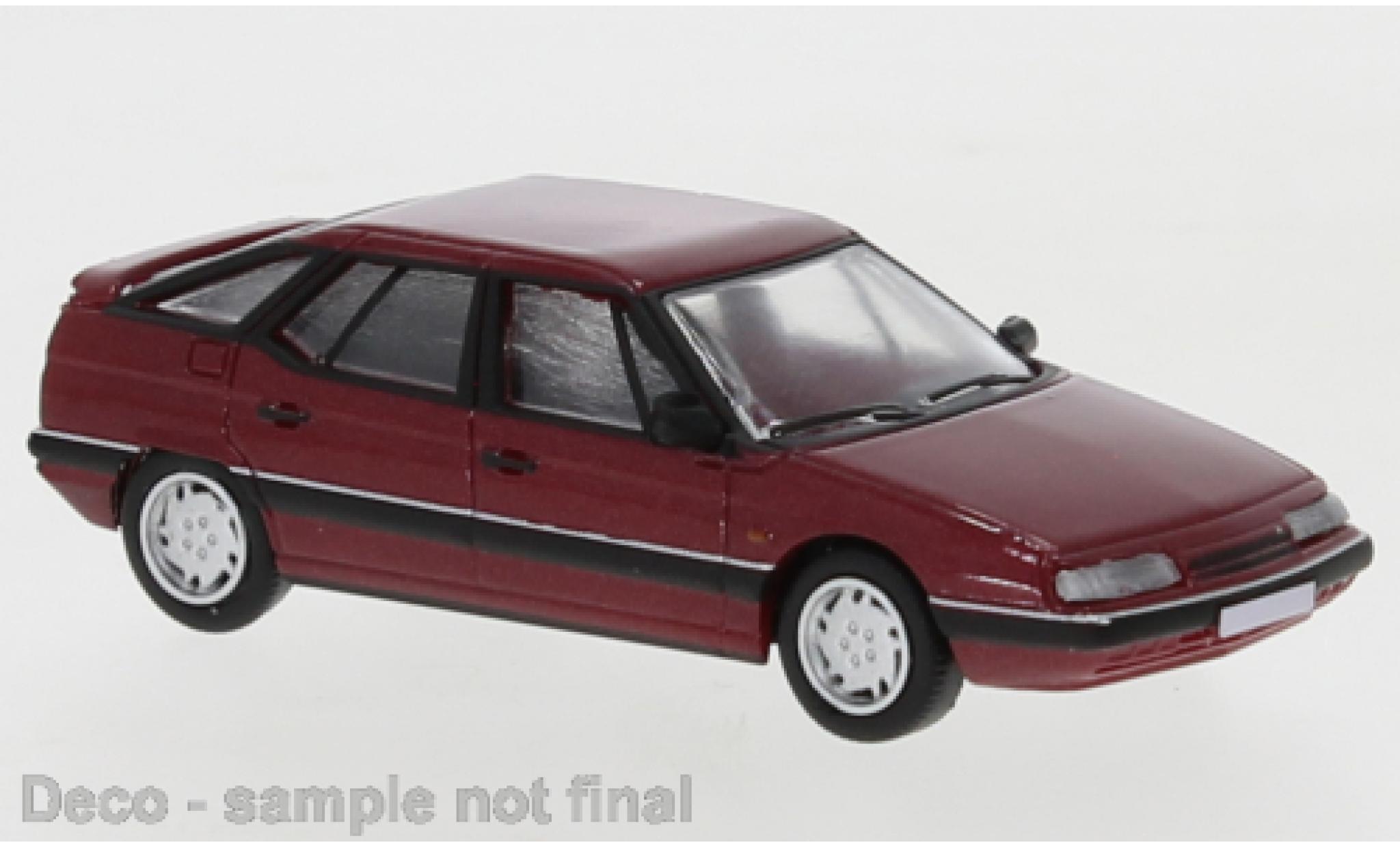 Citroen XM 1/87 PCX87 metallico rosso 1989 modellino in miniatura