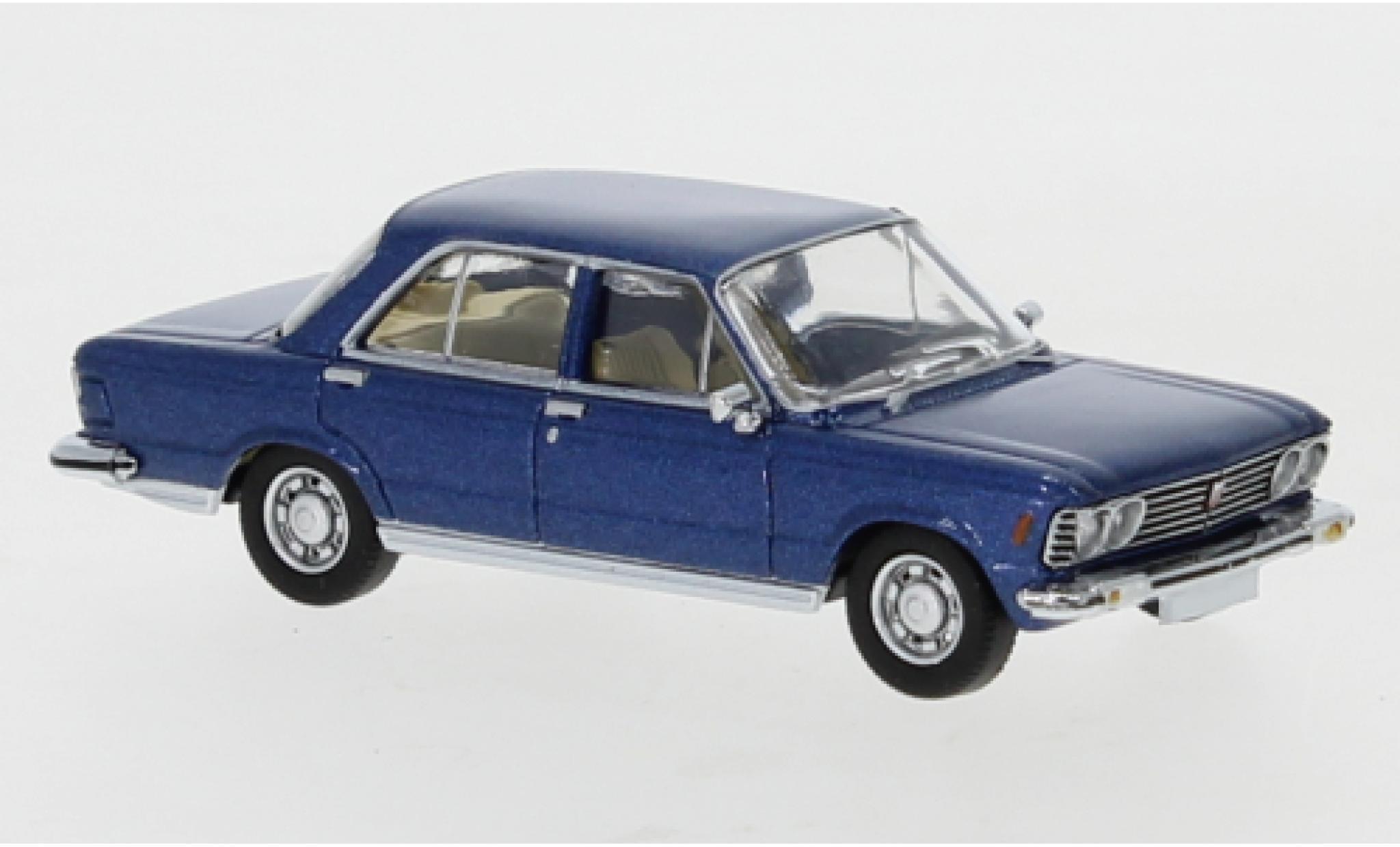 Fiat 130 1/87 PCX87 metallico blu 1969 modellino in miniatura