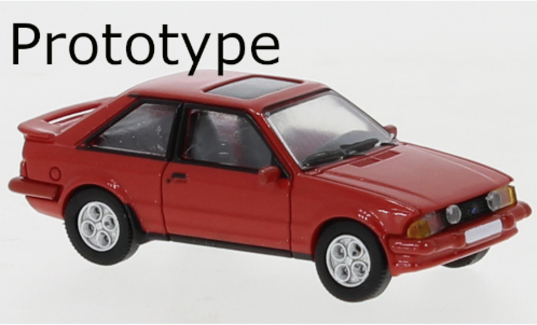 Ford Escort 1/87 PCX87 MK III XR3 rosso 1981 modellino in miniatura