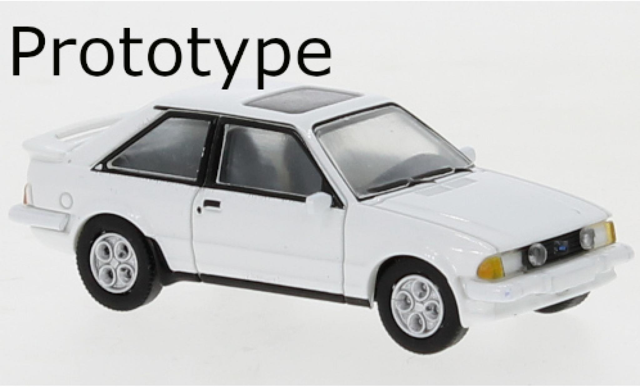 Ford Escort 1/87 PCX87 MK III XR3 bianco 1981 modellino in miniatura