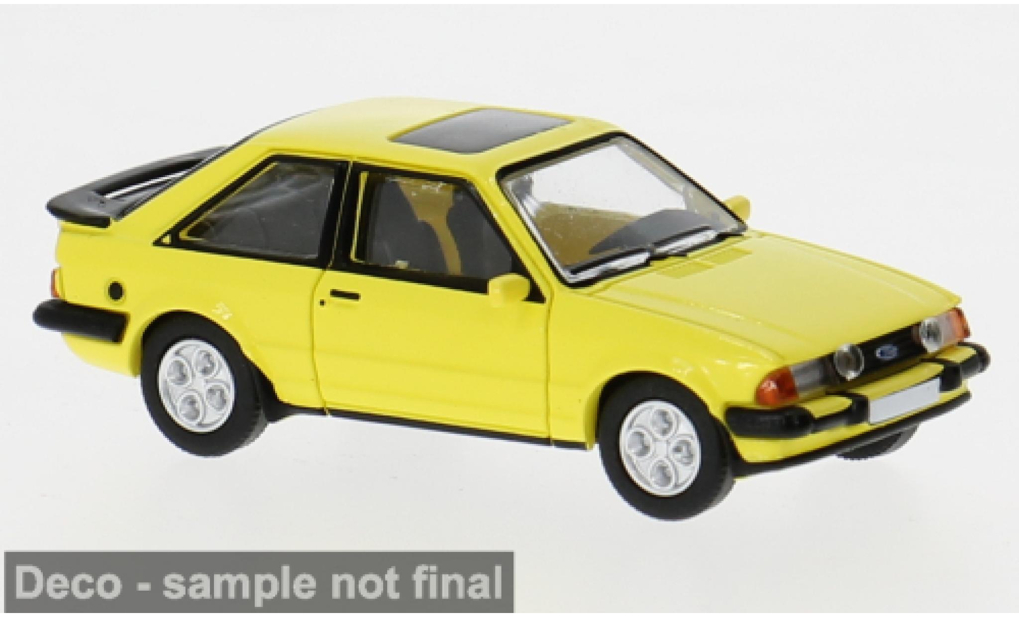 Ford Escort PCX87 MK III XR3i gelb 1982 1:87 modellino in miniatura
