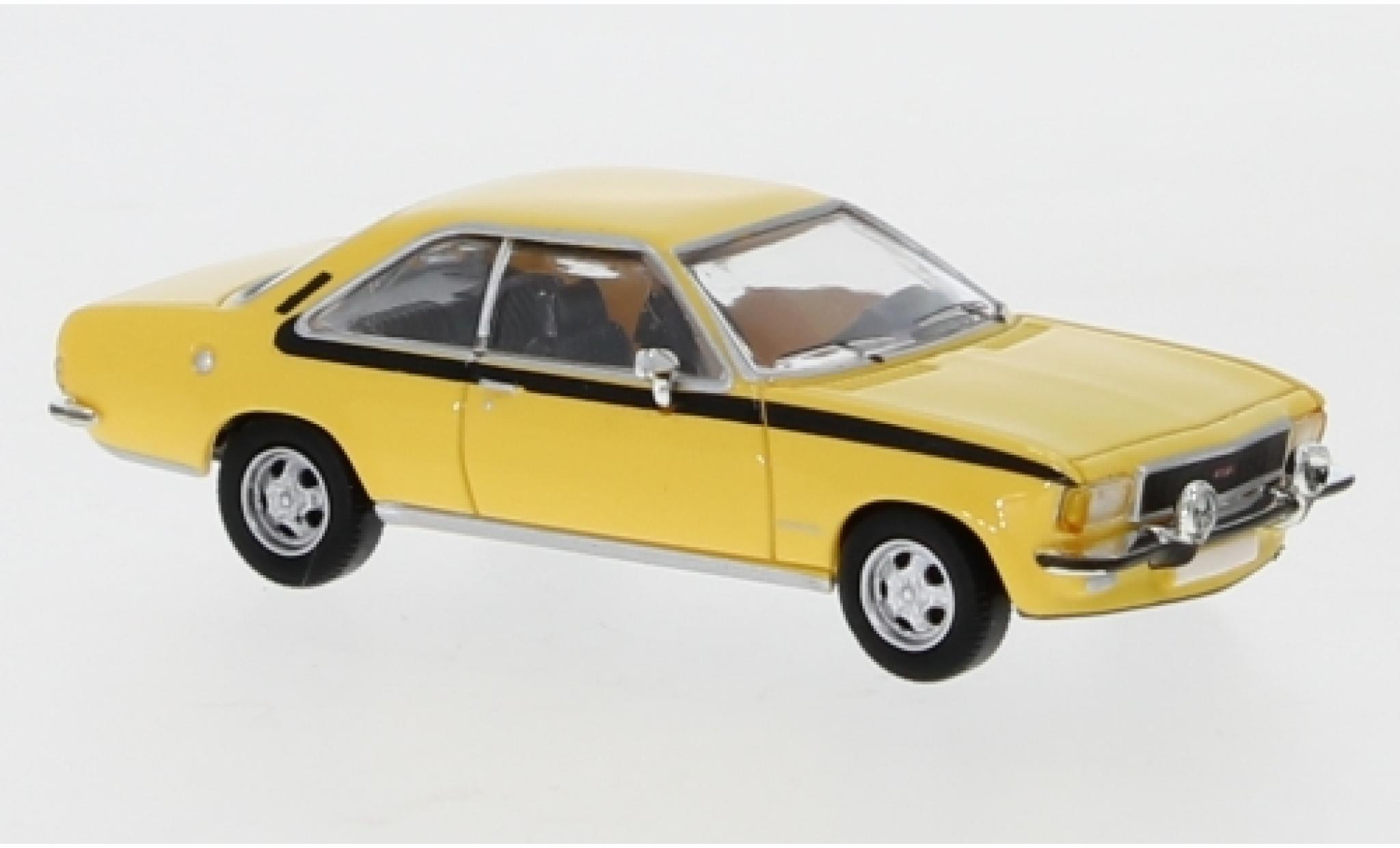 Opel Commodore 1/87 PCX87 B Coupe giallo 1972 modellino in miniatura