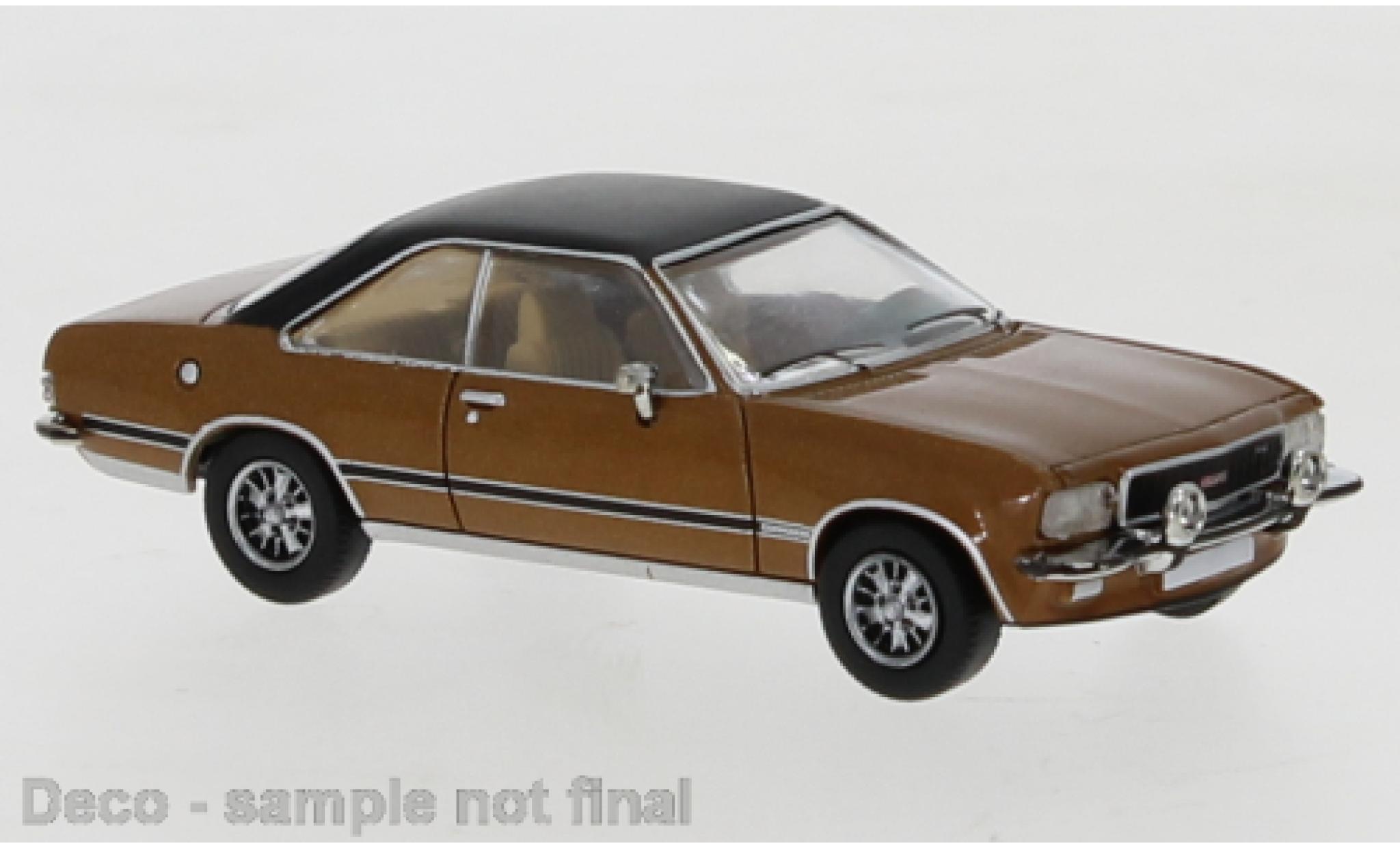 Opel Commodore 1/87 PCX87 B Coupe metallico marroneee/matt-nero 1972 modellino in miniatura