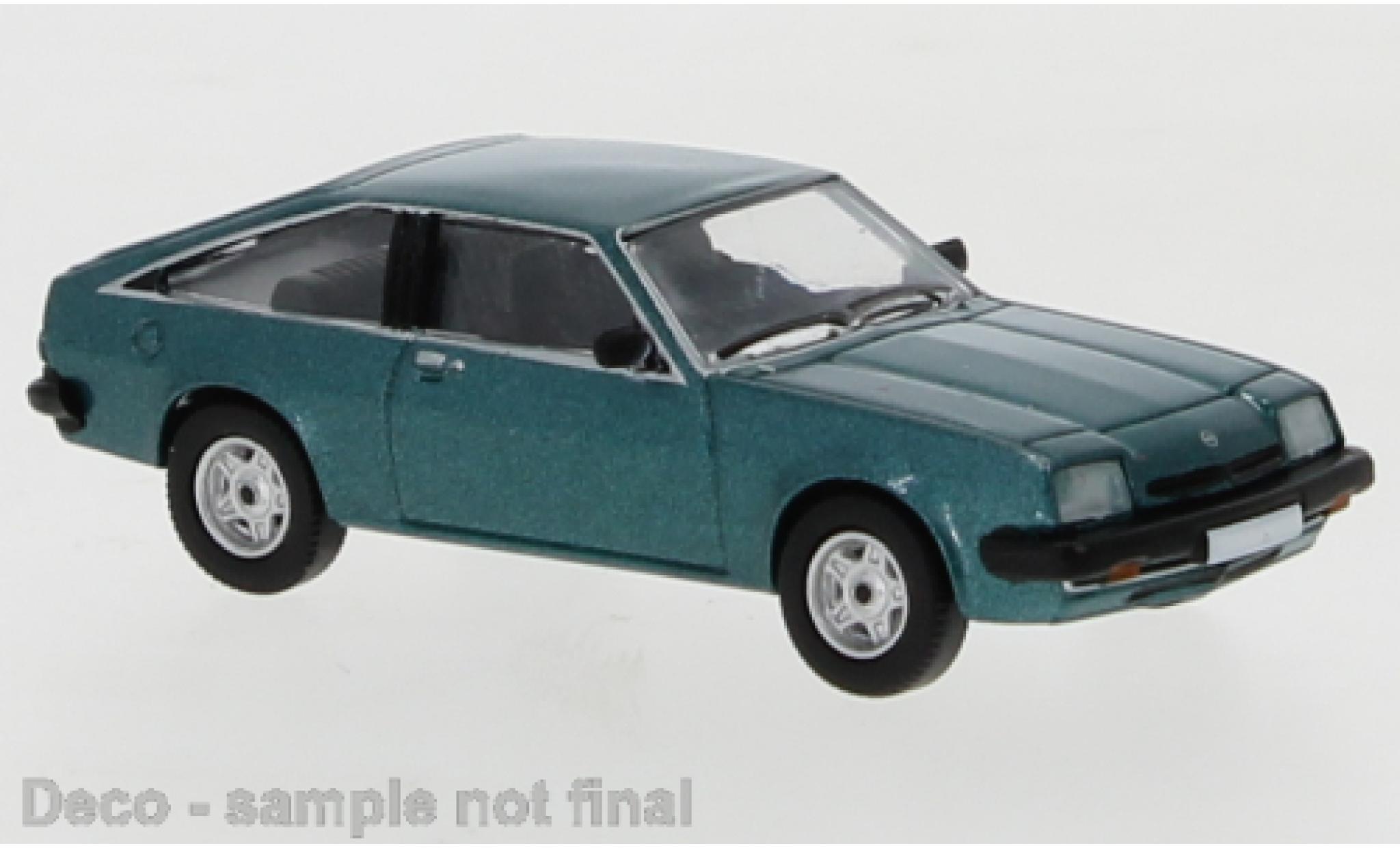 Opel Manta 1/87 PCX87 B CC metallico verde 1980 modellino in miniatura