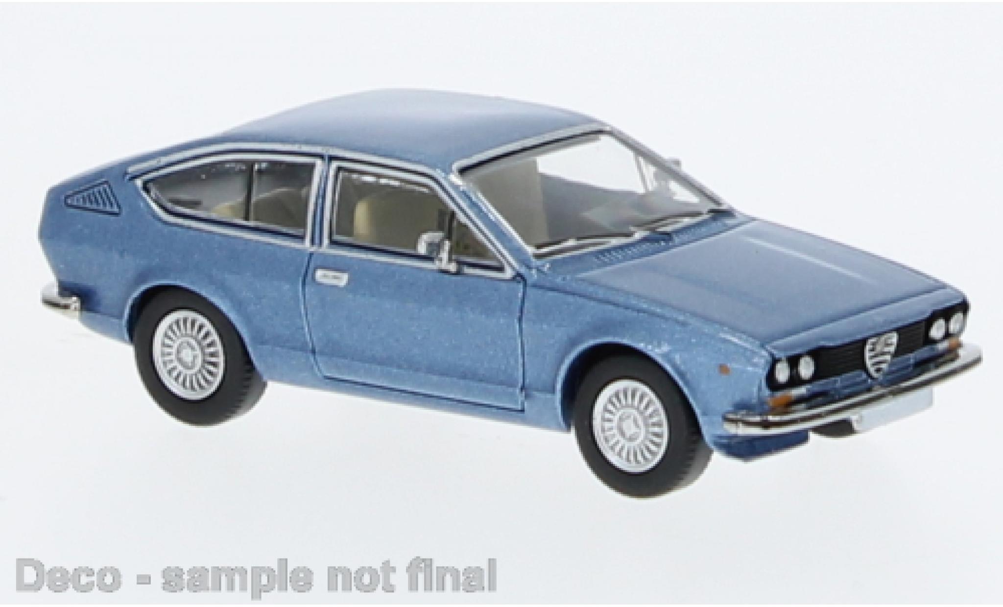 Alfa Romeo Alfetta 1/87 PCX87 GT metallise blu 1974 modellino in miniatura