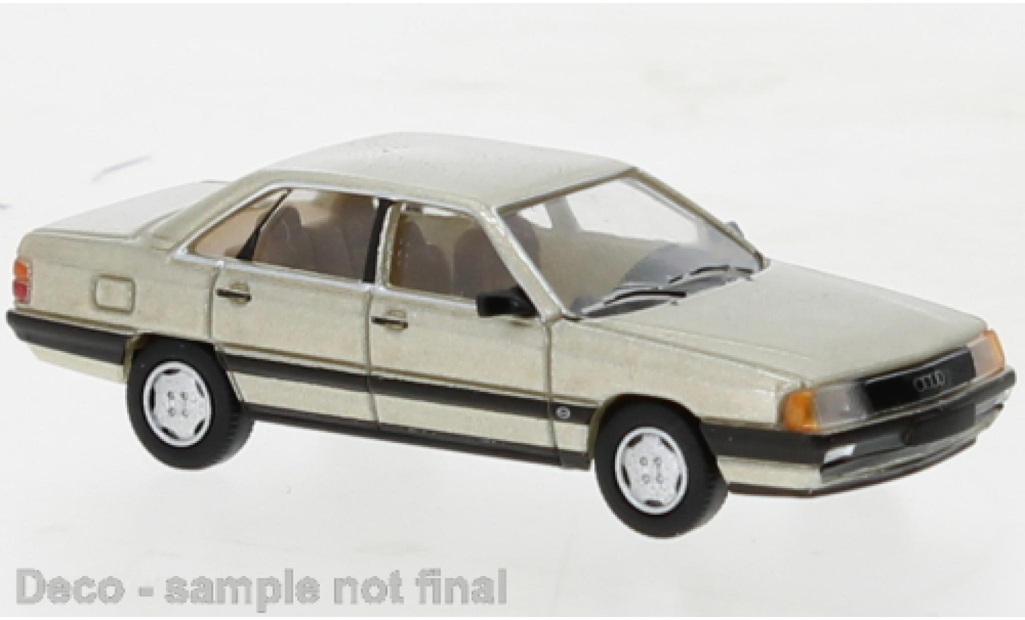 Audi 100 1/87 PCX87 (C3) metallise beige 1982 modellino in miniatura