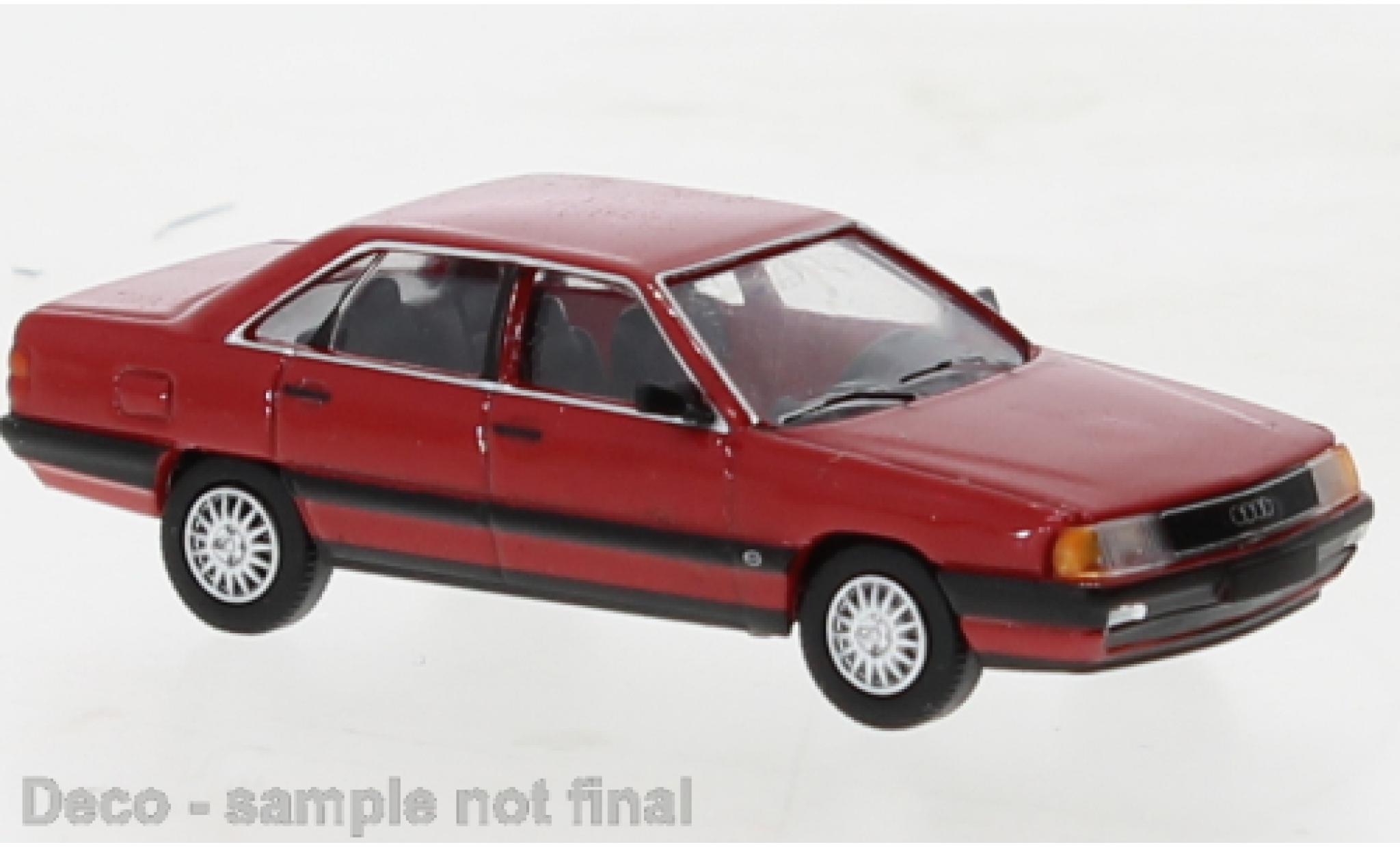 Audi 100 1/87 PCX87 (C3) rosso 1982 modellino in miniatura